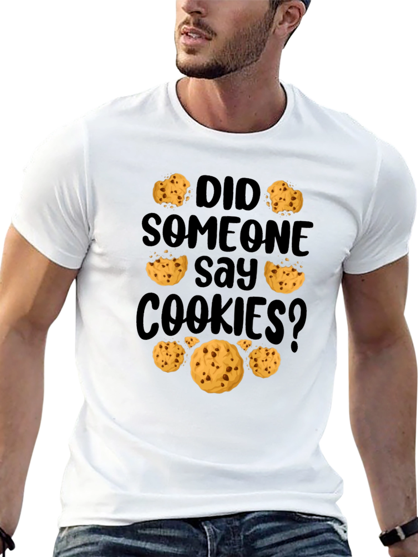 Black Did Someone Say Cookies? Graphic Tee view 13