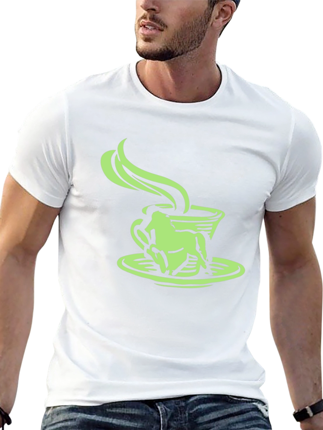 Black Frog in a Coffee Cup Graphic Tee view 13
