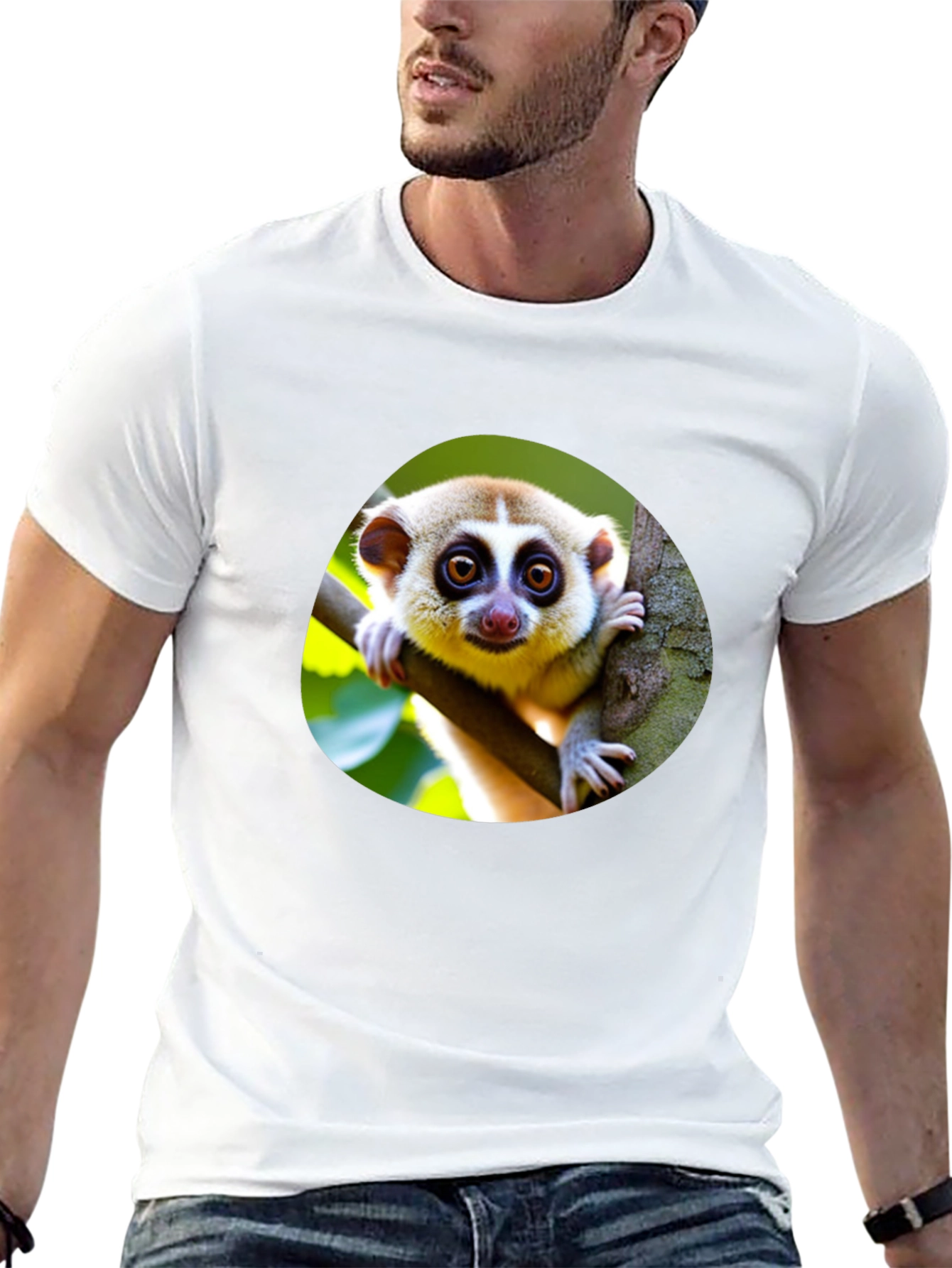 Black Cute Loris T-Shirt - Unique Animal Design view 13