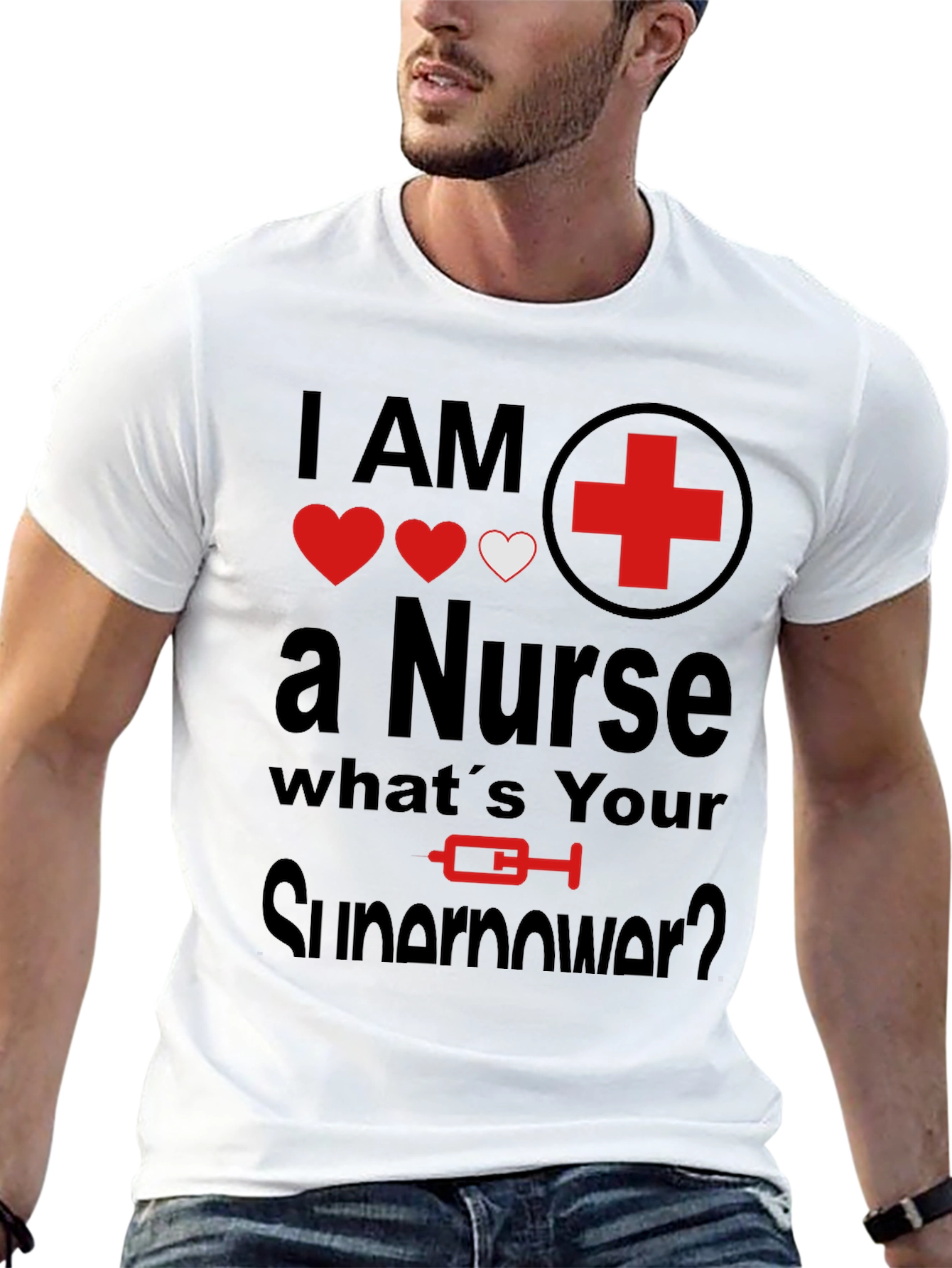 Black I AM a Nurse What's Your Superpower T-Shirt view 13