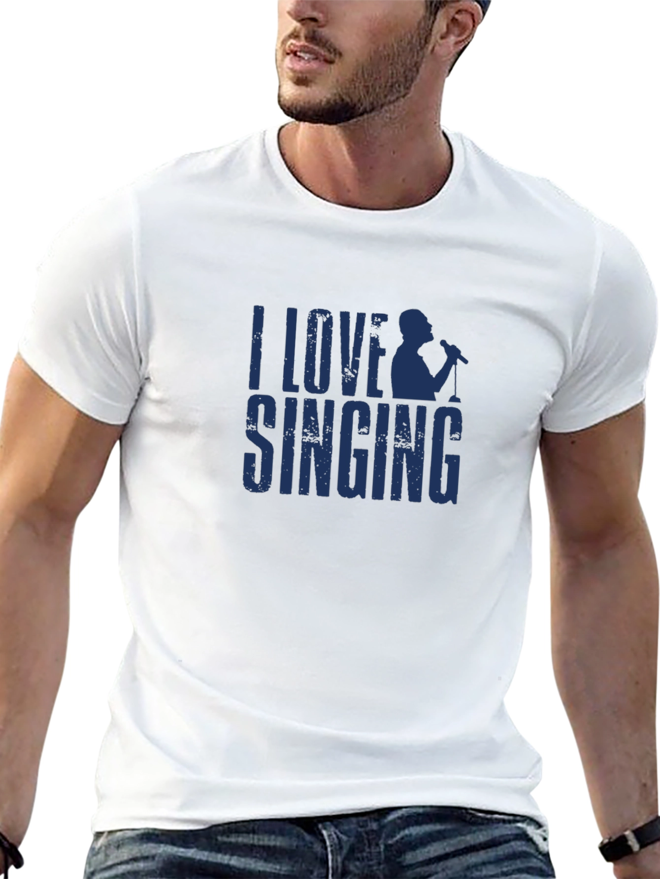 Black I Love Singing Graphic T-Shirt view 13