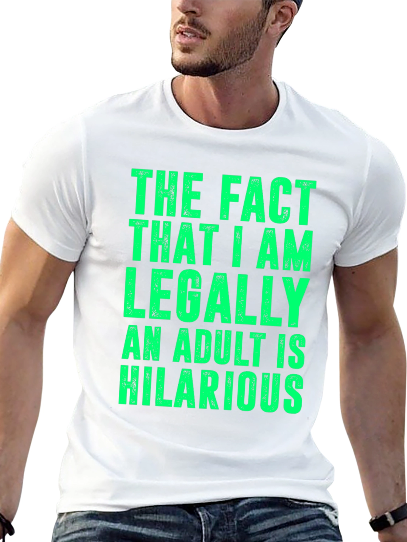 Black Hilarious Adult Humor T-Shirt - Legally Adult view 13