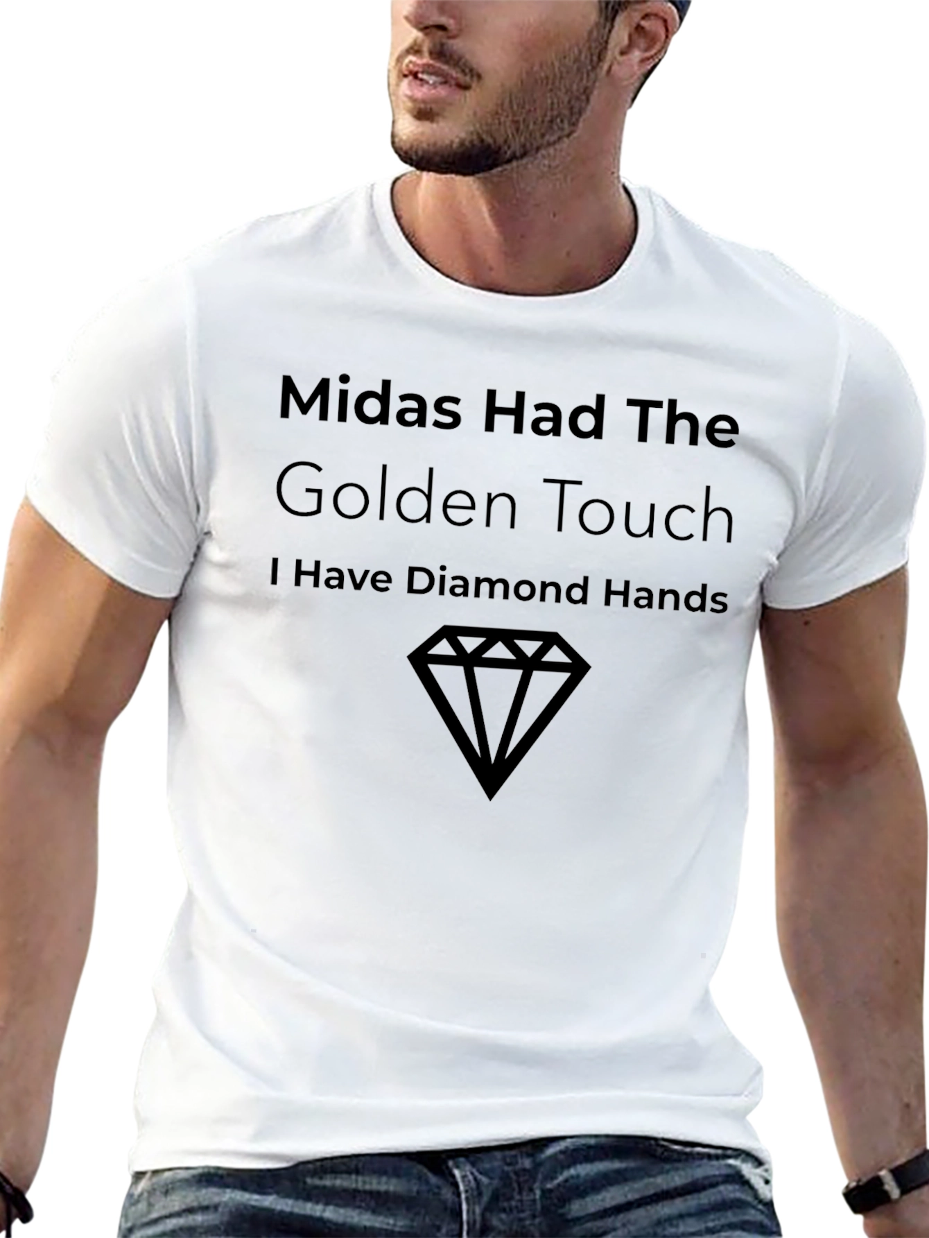 Black Midas Golden Touch Diamond Hands Graphic Tee view 13