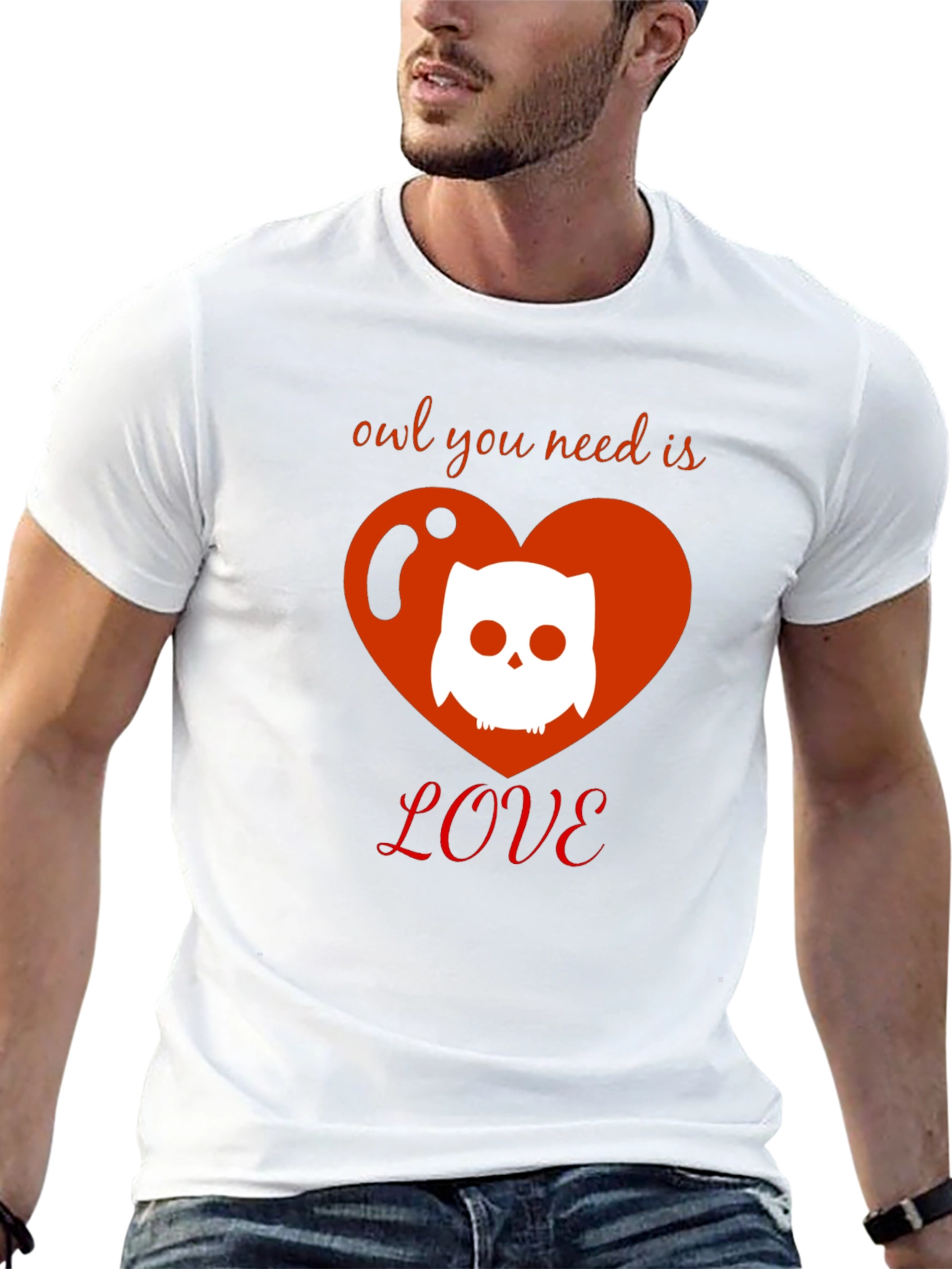 Black Owl You Need Is Love T-Shirt - Cute Graphic Tee view 13