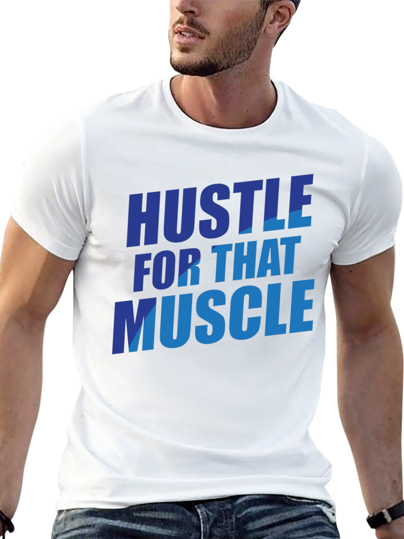 Black Hustle for That Muscle T-Shirt - Gym Motivation view 13