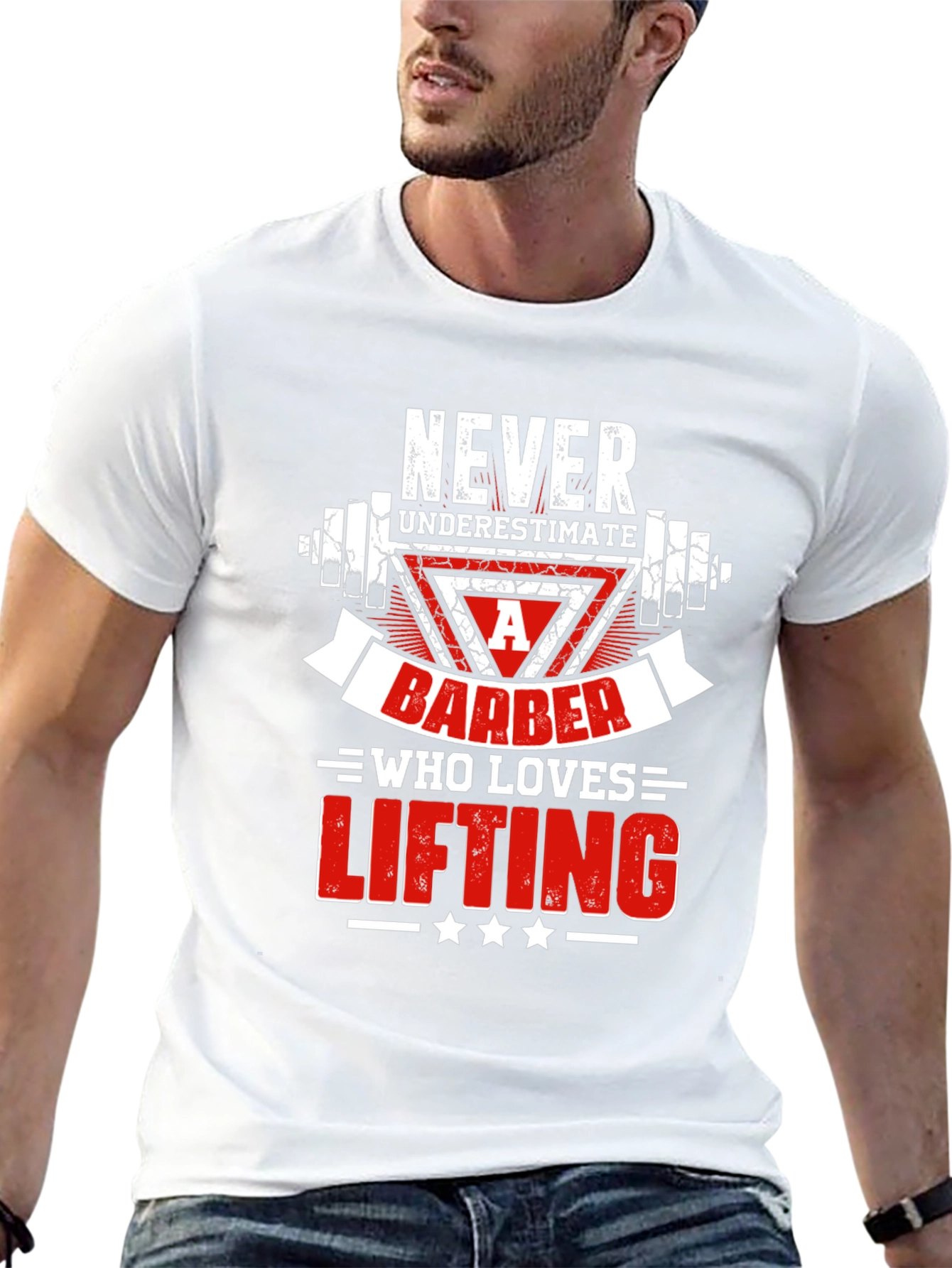 Black Barber Who Loves Lifting T-Shirt view 13