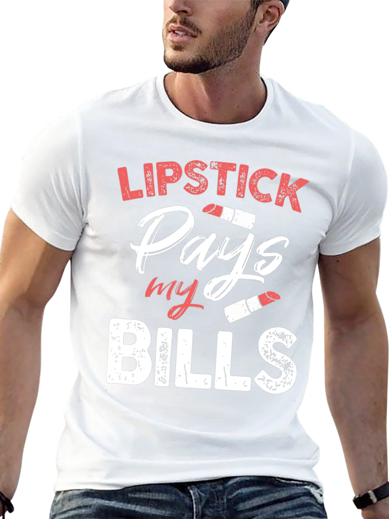 Black Lipstick Pays My Bills T-Shirt view 13