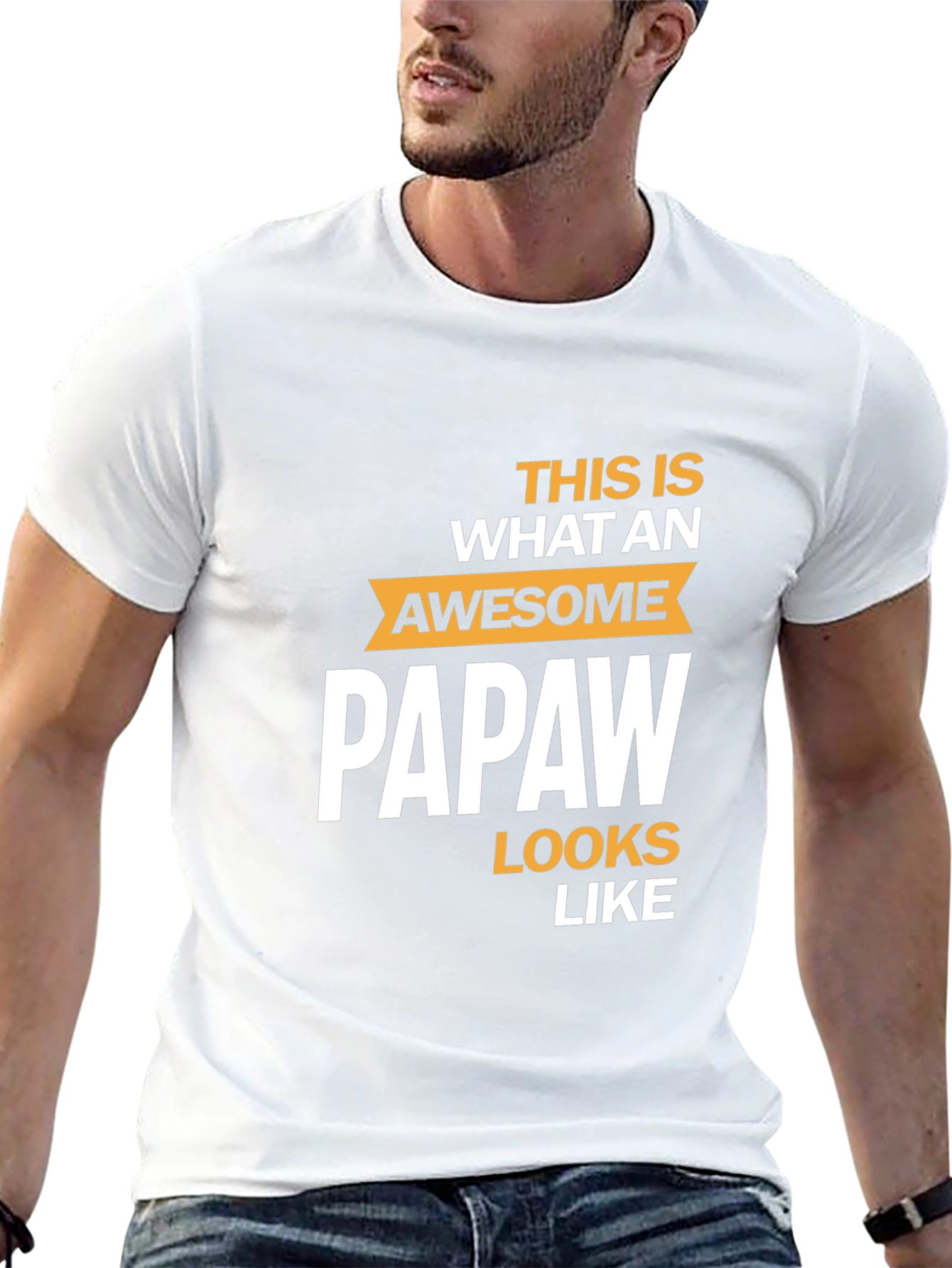 Black Awesome Papaw T-Shirt - Gift for Grandfathers view 13