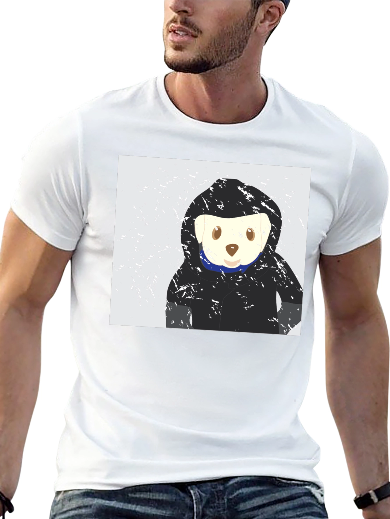 Black Bear Hoodie T-Shirt - Stylish Comfort view 13