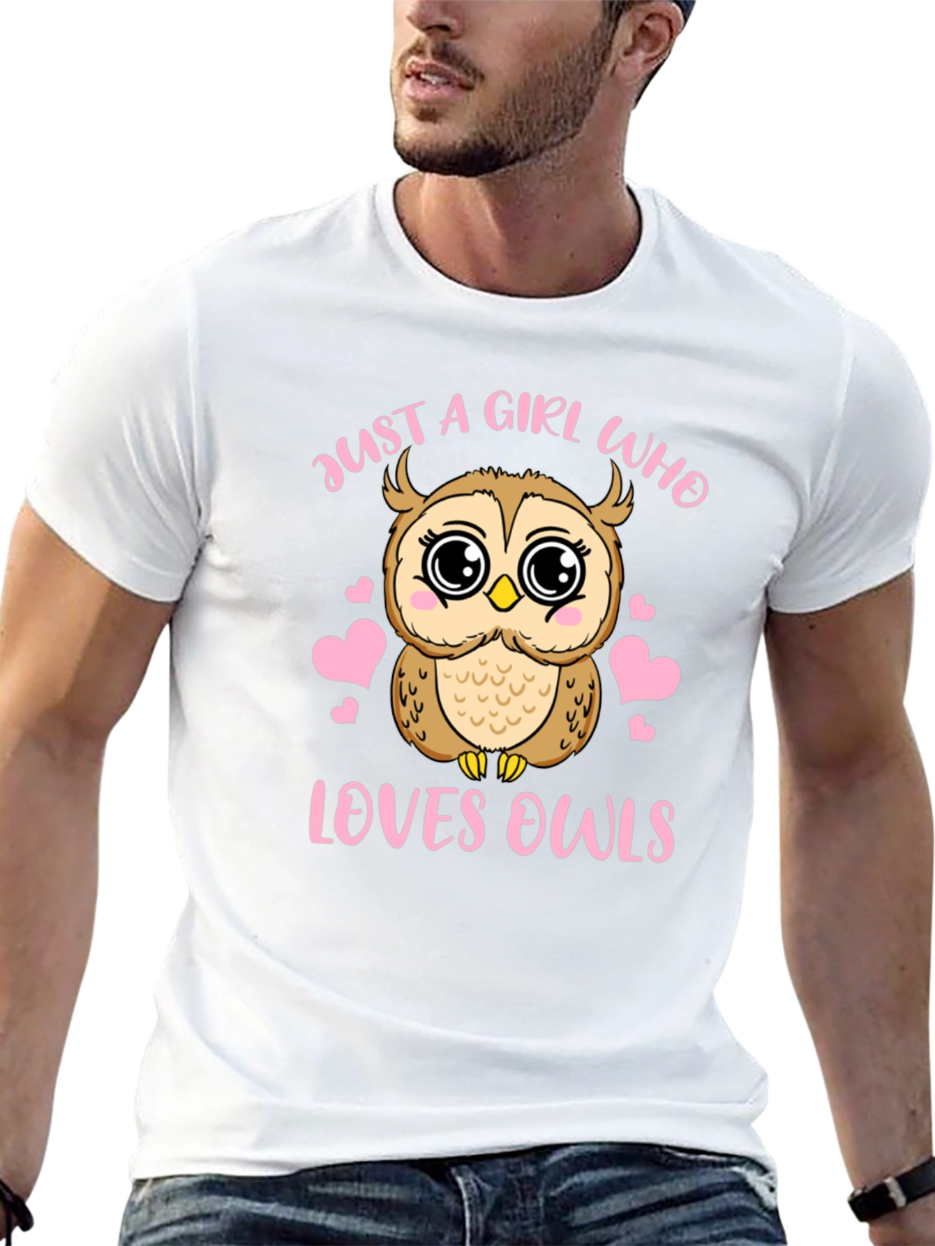 Black Girl's Owl Lover T-Shirt - Cute Owl Design view 13