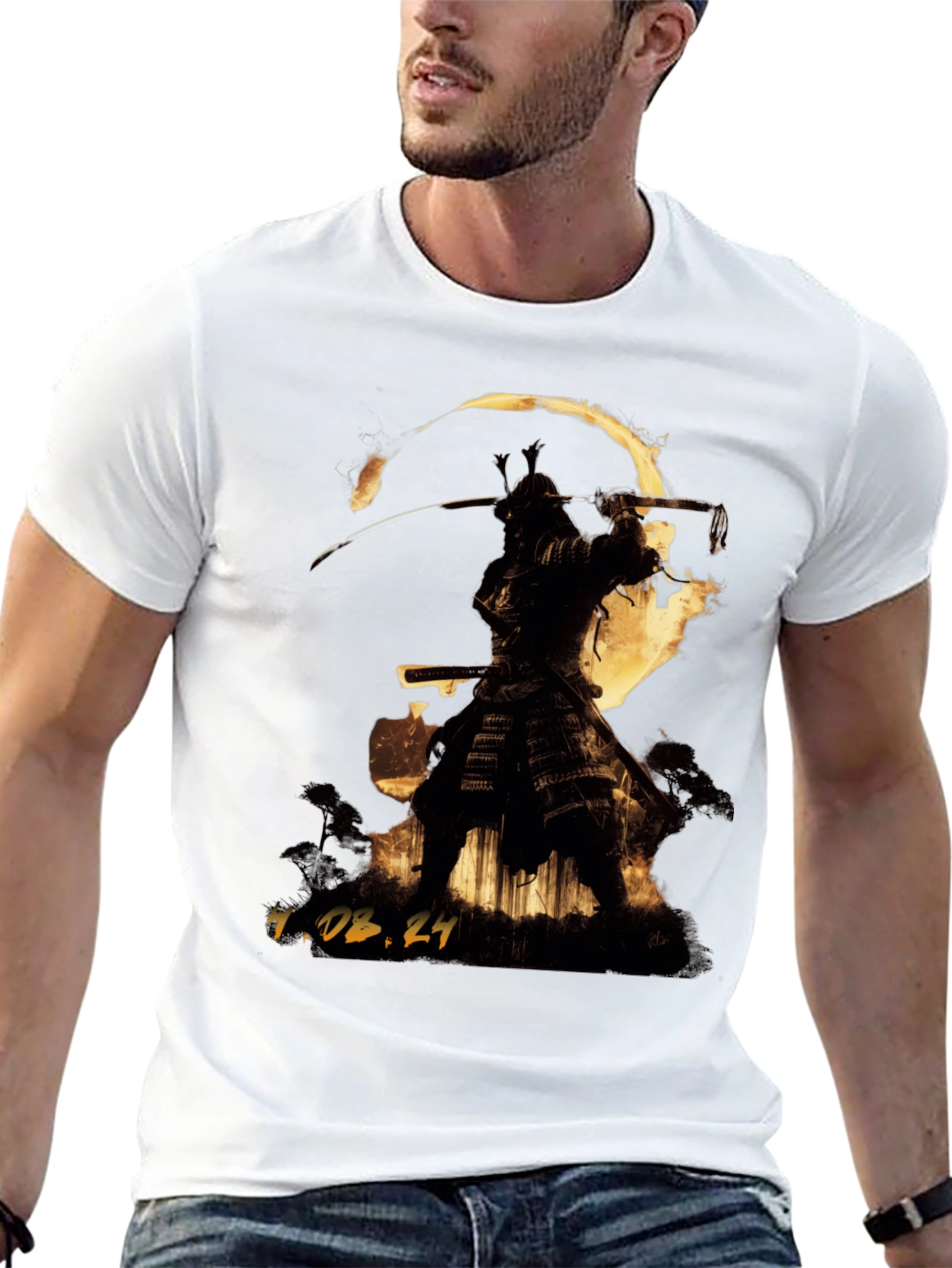 Black Samurai Warrior Graphic T-Shirt view 13