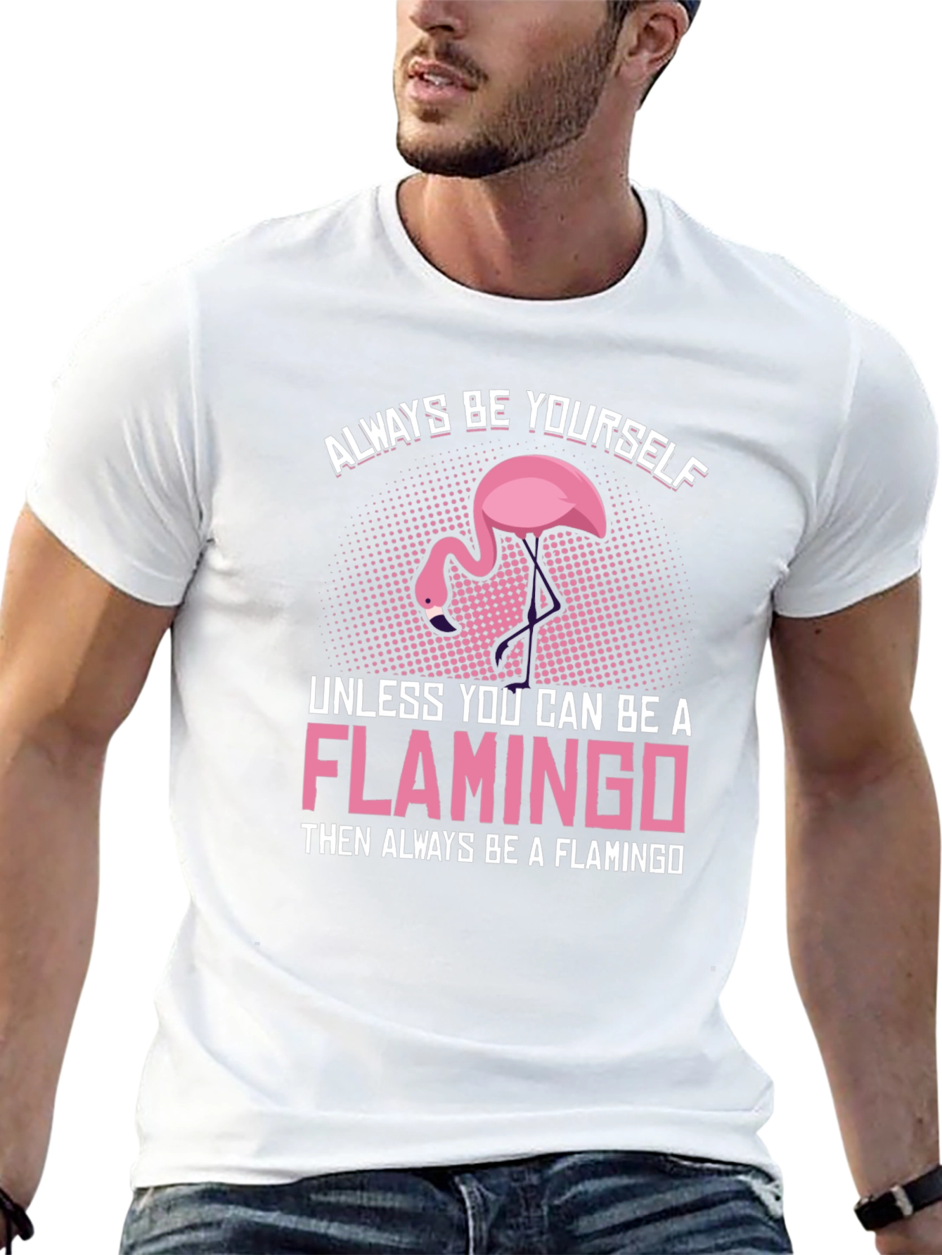Black Always Be a Flamingo T-Shirt - Unique Graphic Tee view 13