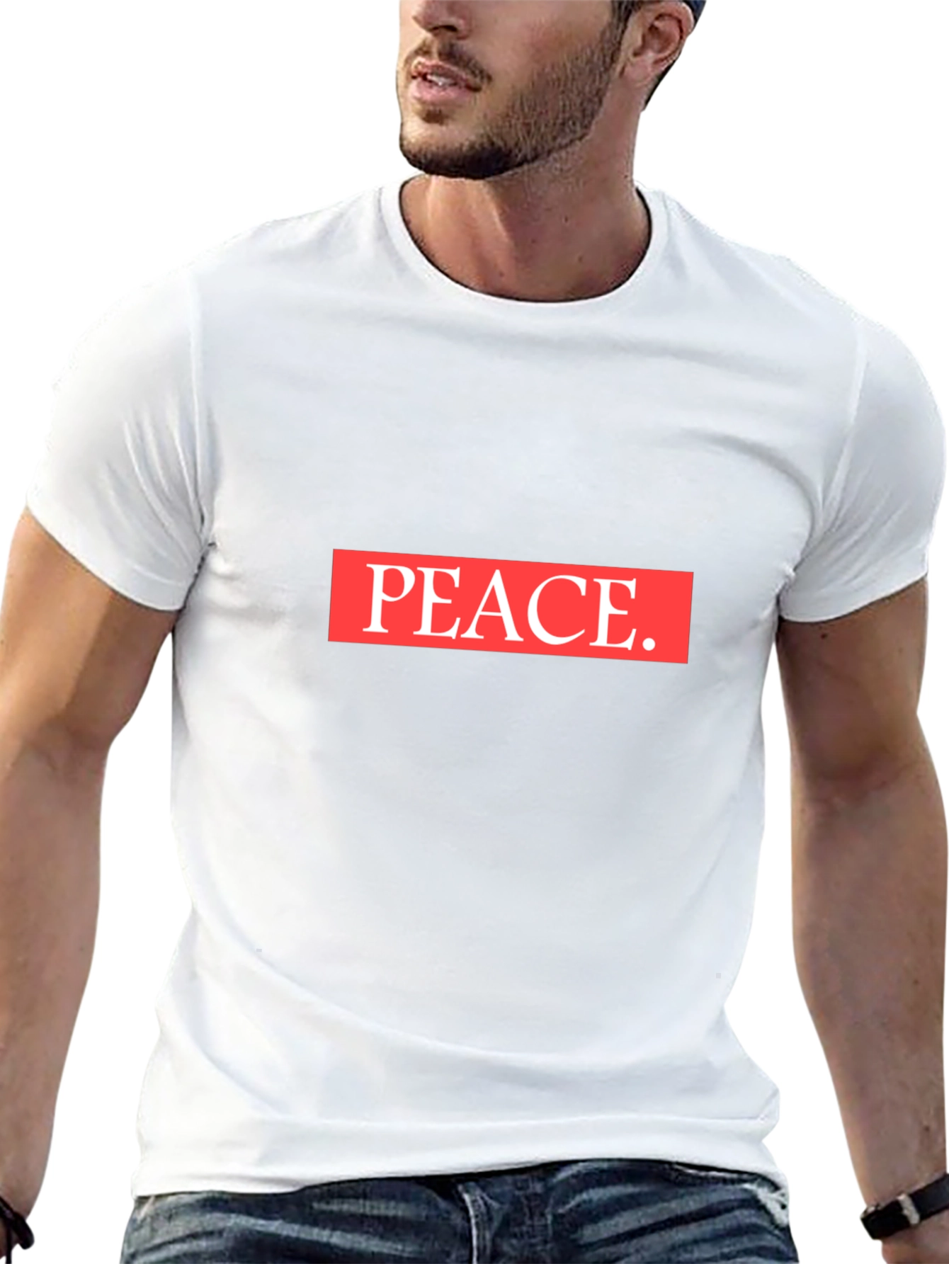 Black Peace Graphic Tee - Soft Cotton Casual Shirt view 13