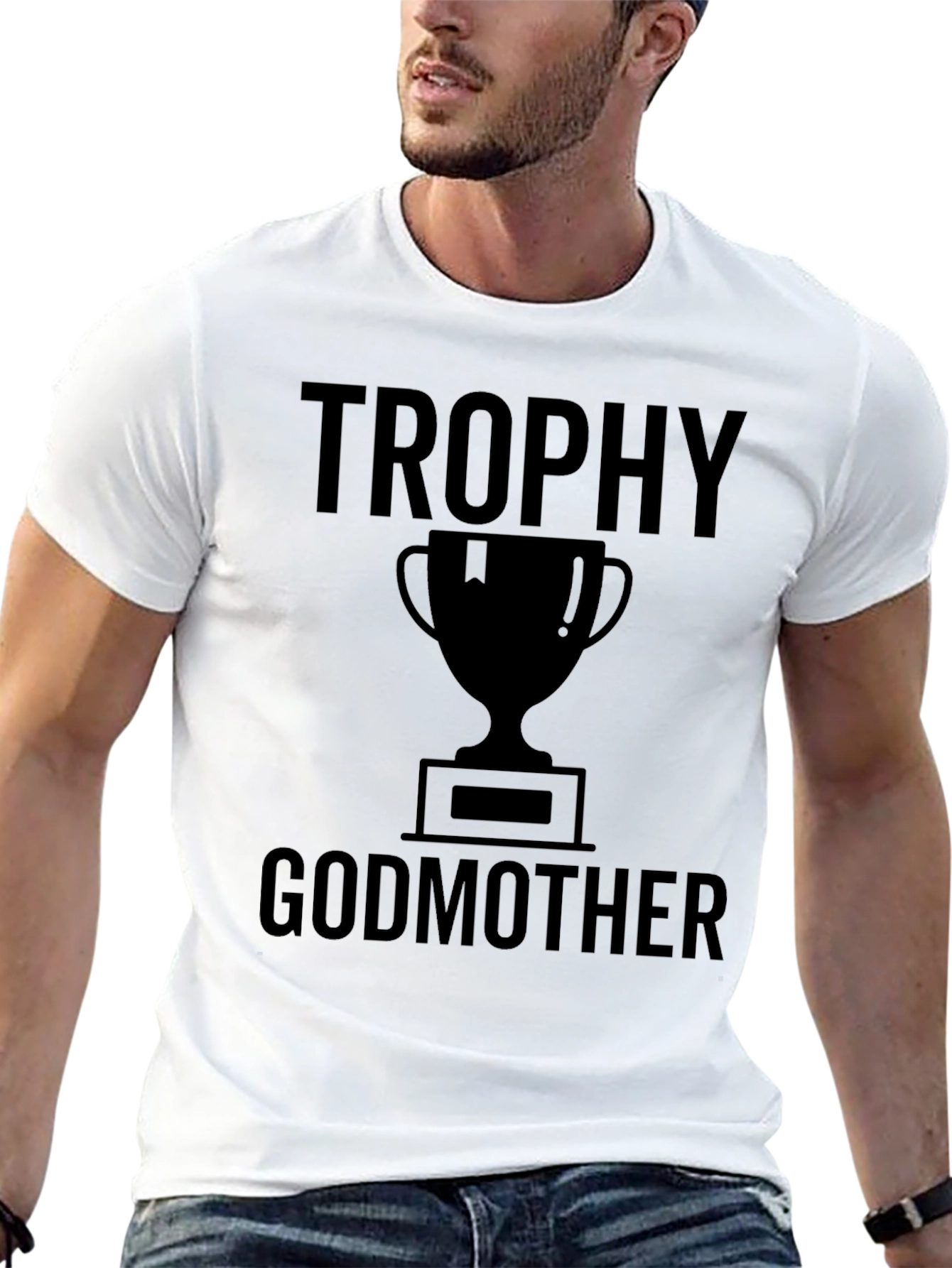 Black Trophy Godmother Graphic Tee - Black view 13