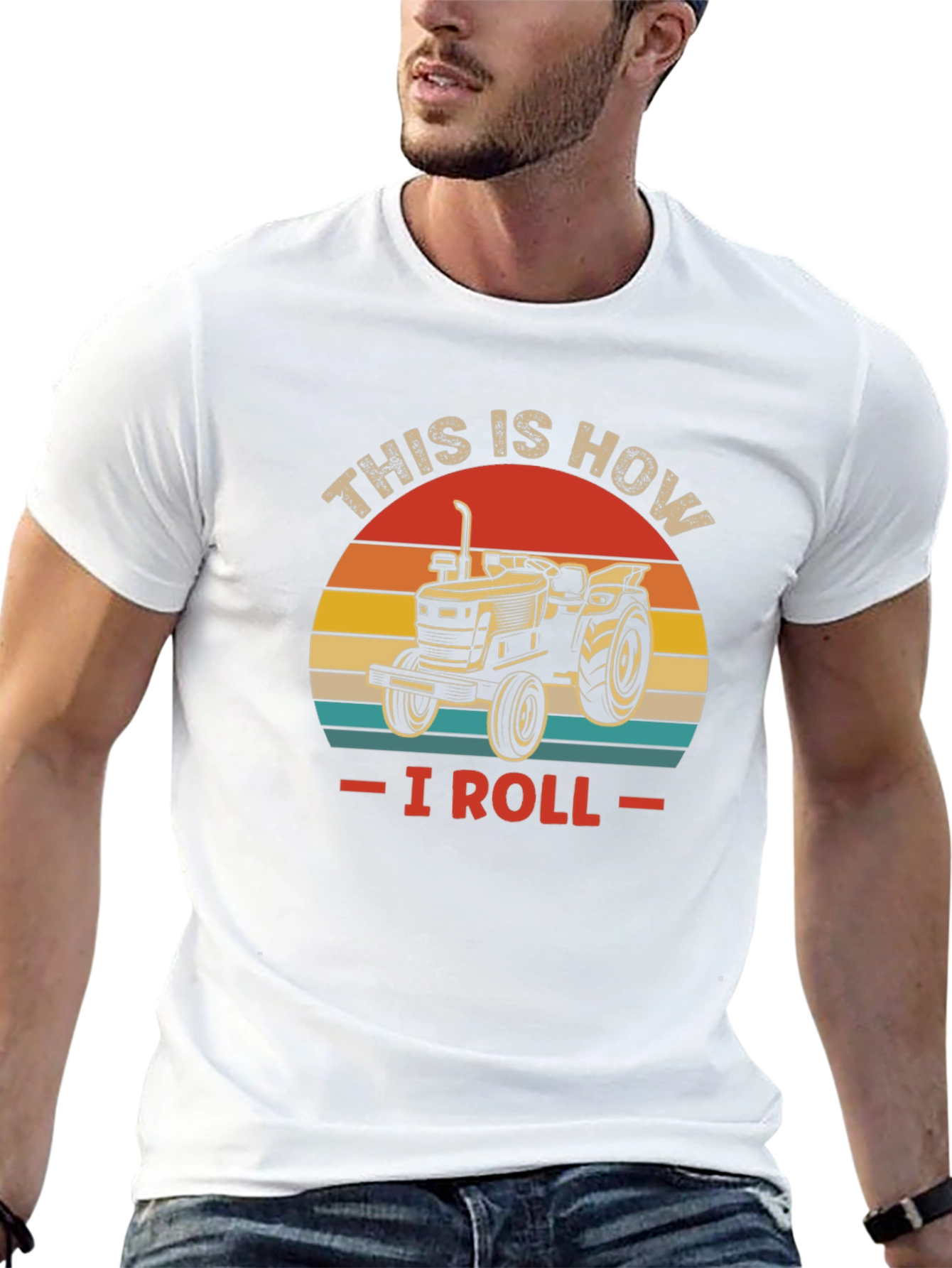 Black This is How I Roll Tractor T-Shirt view 13