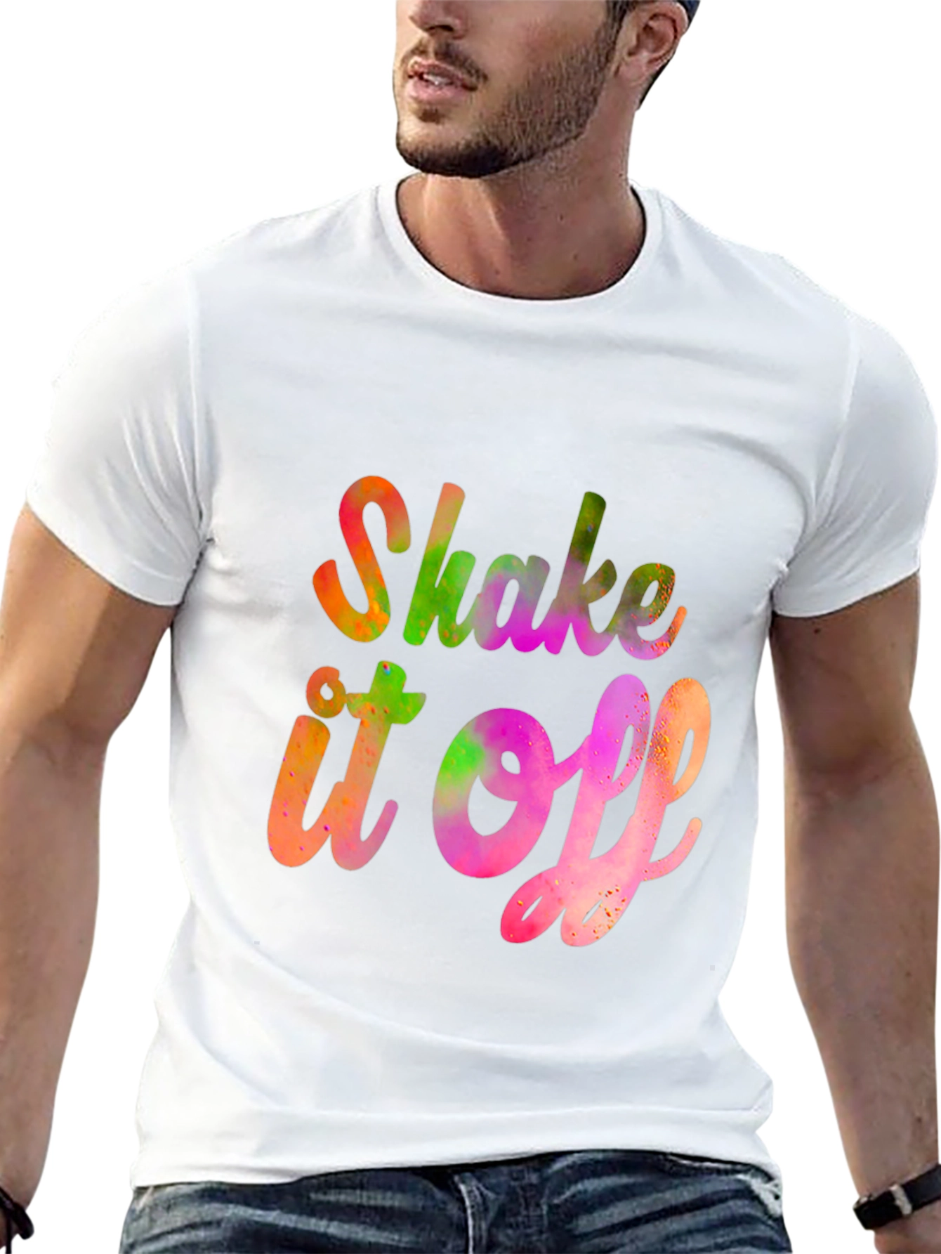 Black Shake It Off Graphic Tee - Vibrant Trendy Design view 13