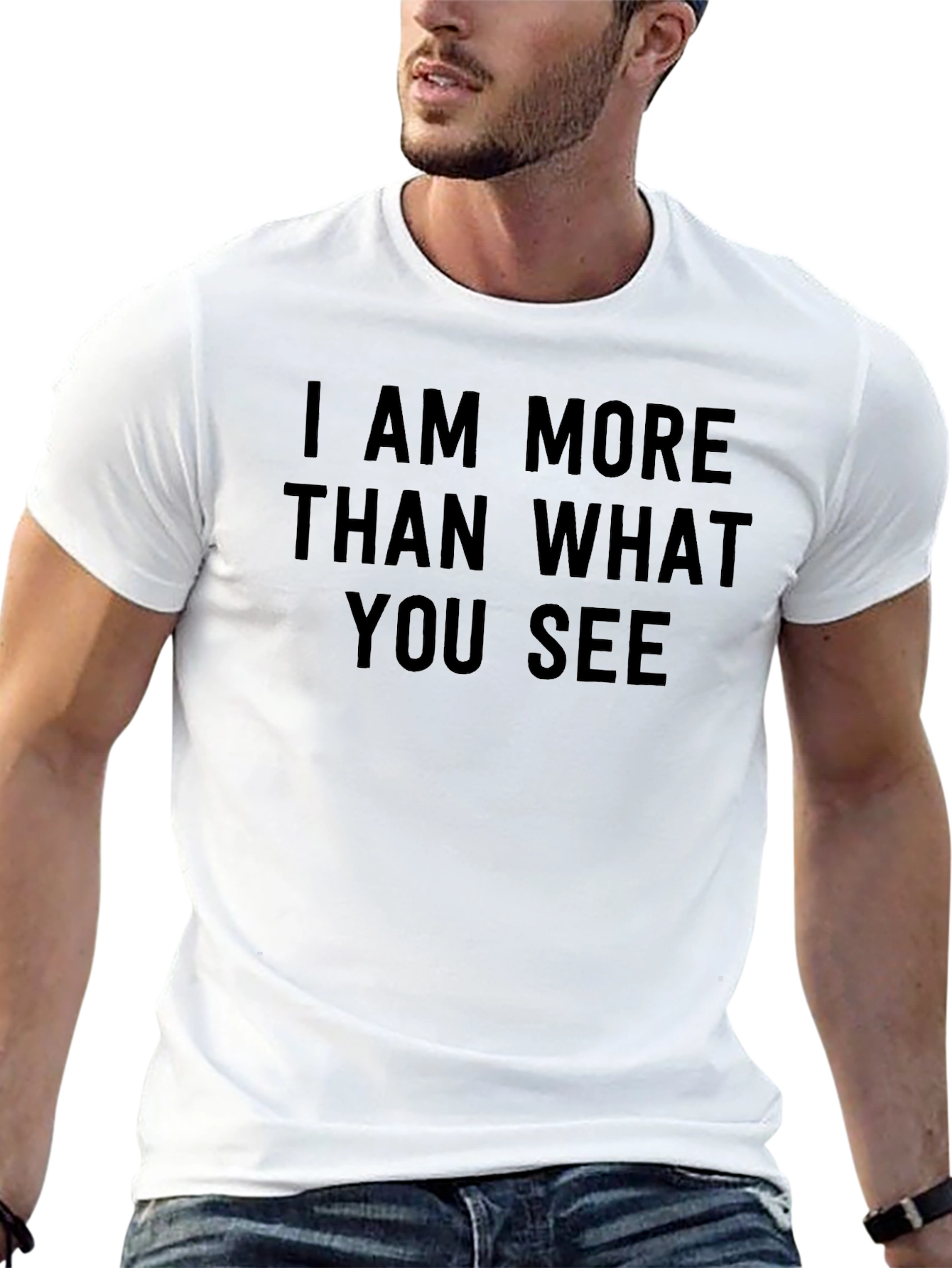 Black I Am More Than What You See Graphic Tee - Black view 13