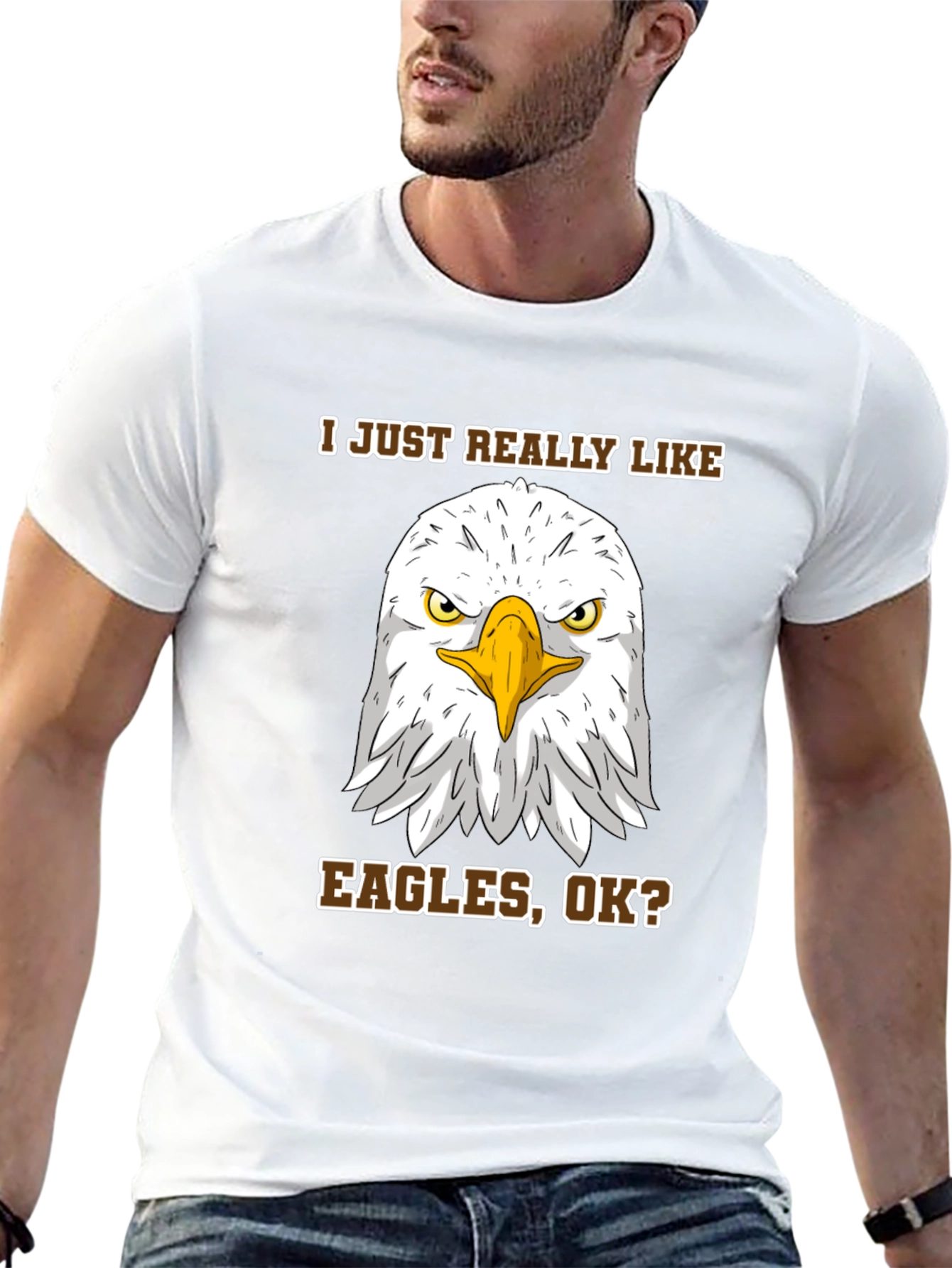 Black Eagle Lover T-Shirt - I Just Really Like Eagles, Ok? view 13