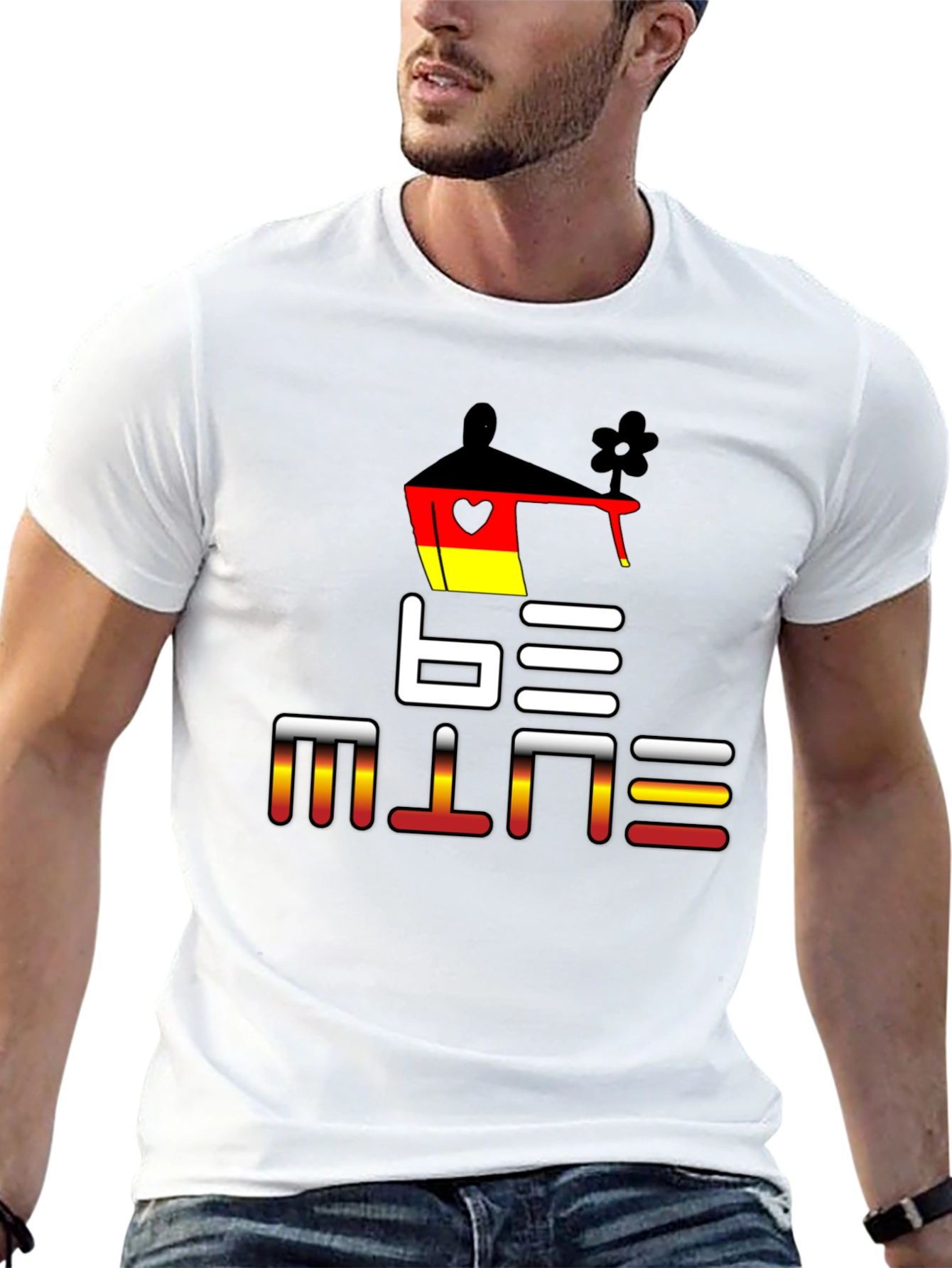 Black Be Mine Germany T-Shirt - Unique Love Design view 13
