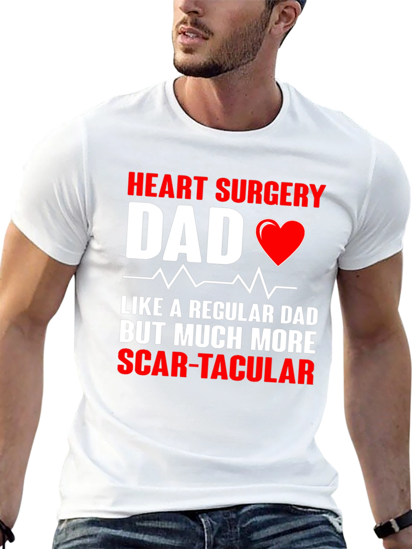 Black Heart Surgery Dad Graphic Tee view 13