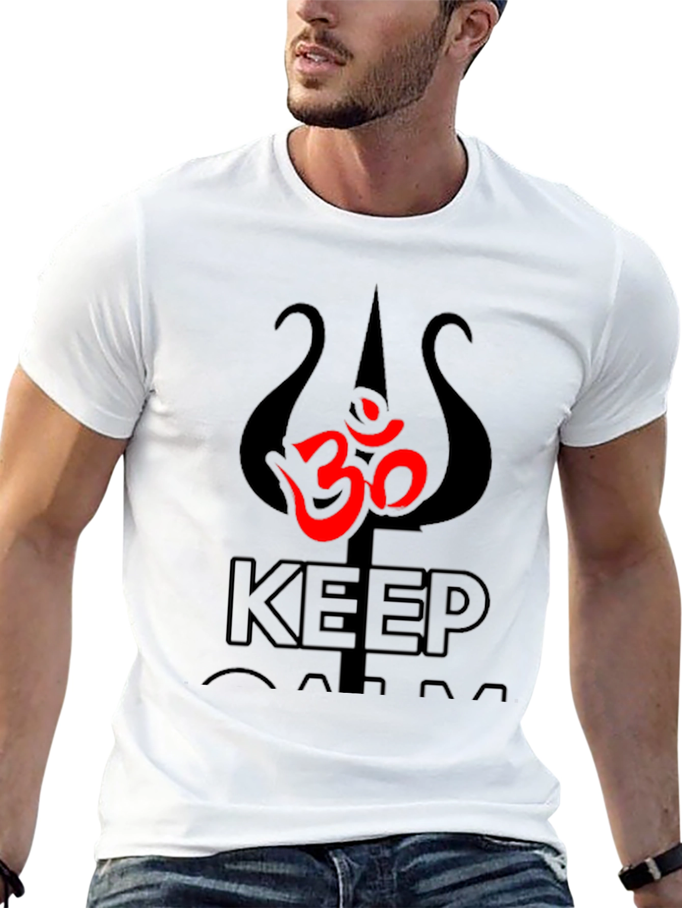 Black Om Symbol Black T-Shirt view 13