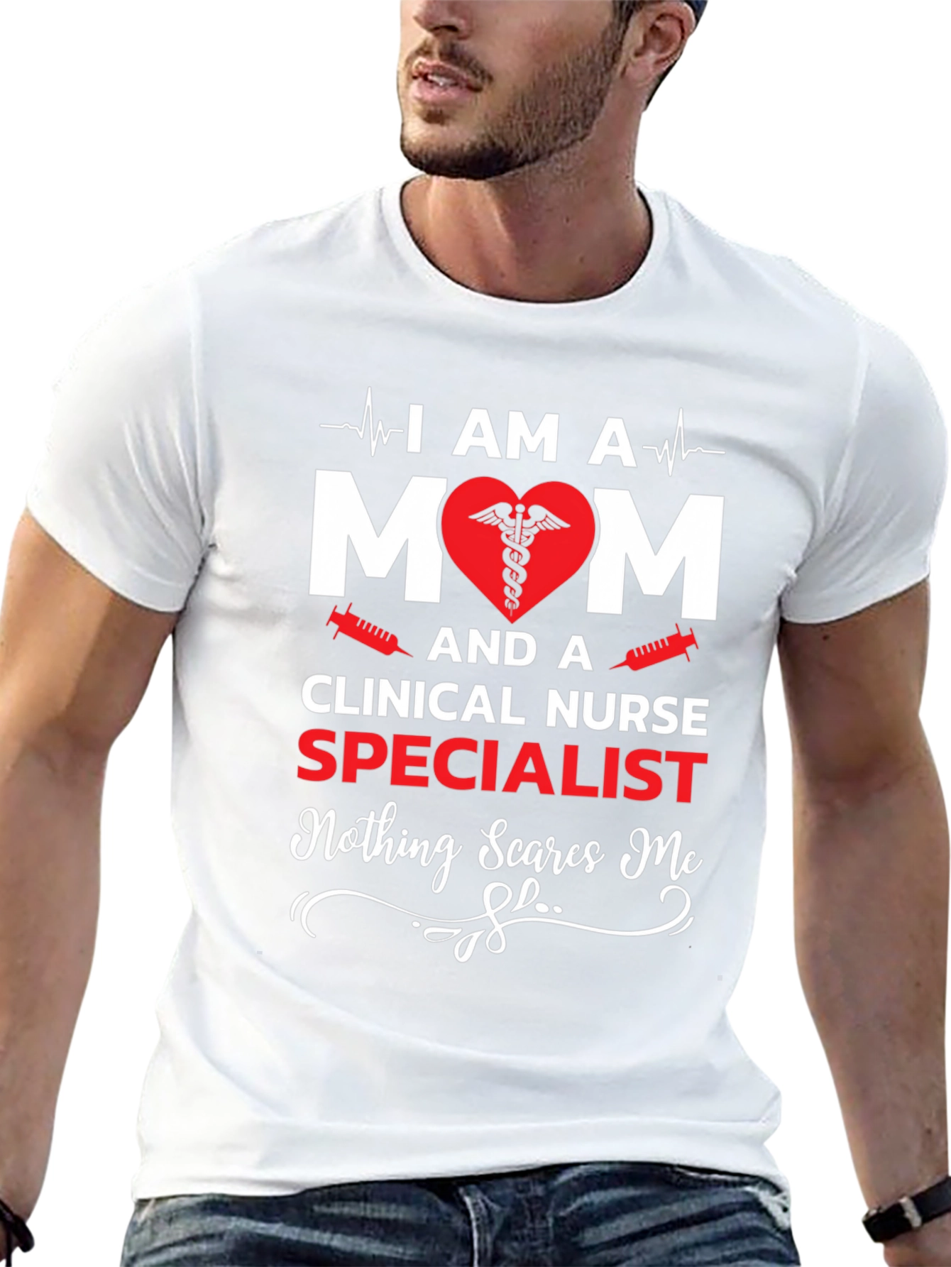 Black I Am A Mom & Clinical Nurse Specialist T-Shirt view 13