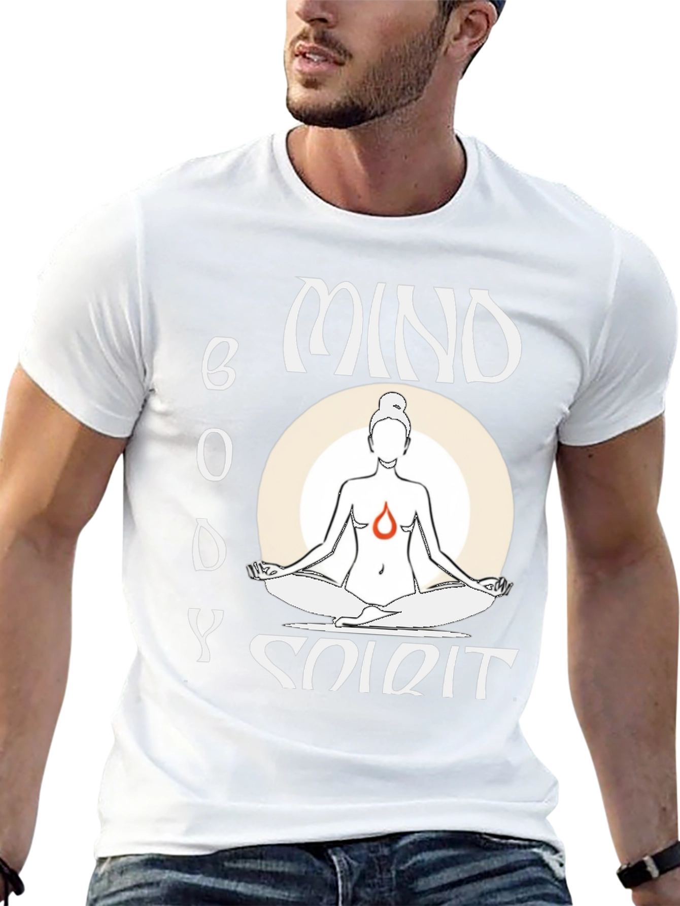 Black Mind Body Spirit Yoga T-Shirt view 13