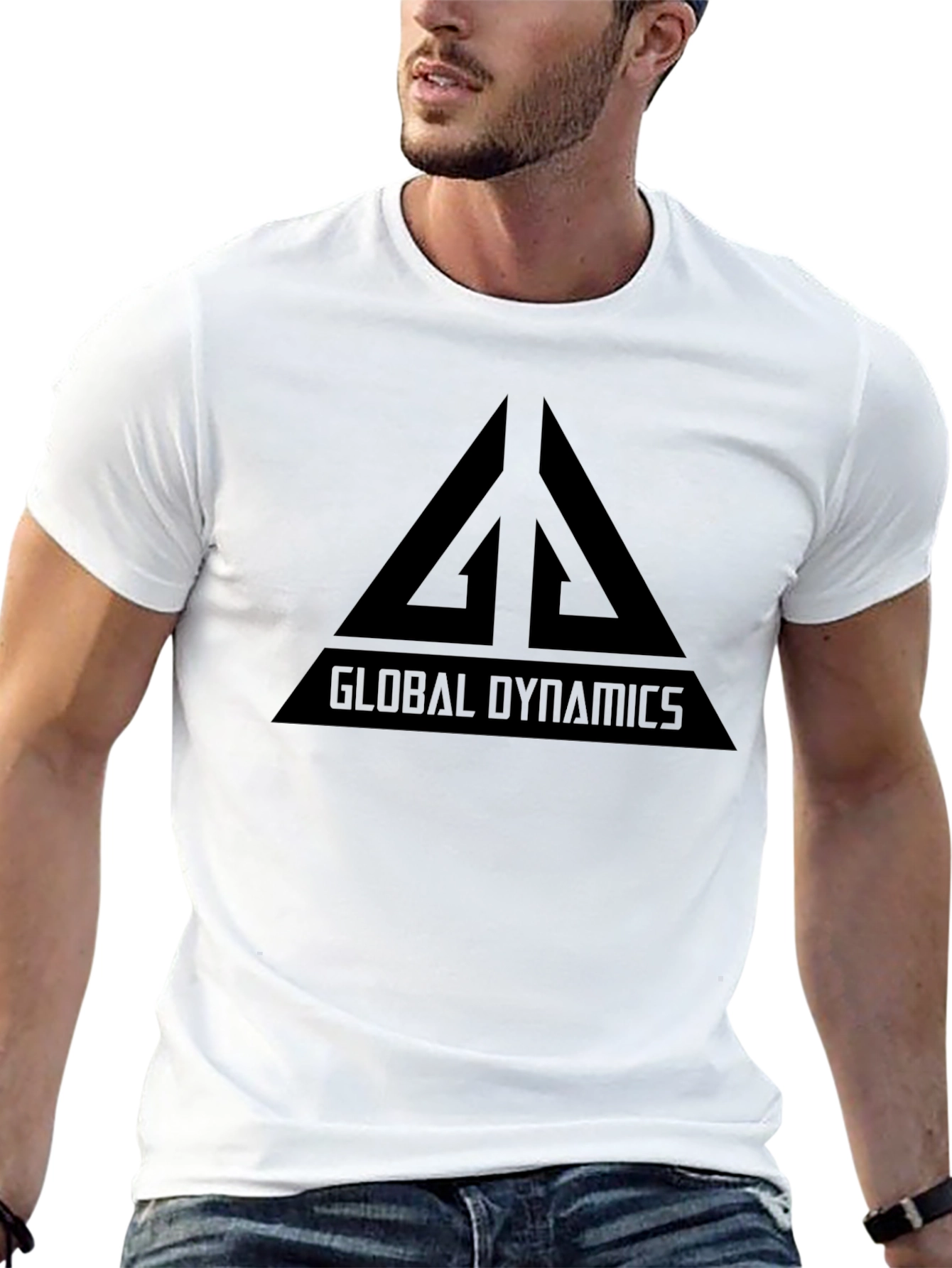 Black Global Dynamics Graphic Tee - Black Cotton T-Shirt view 13