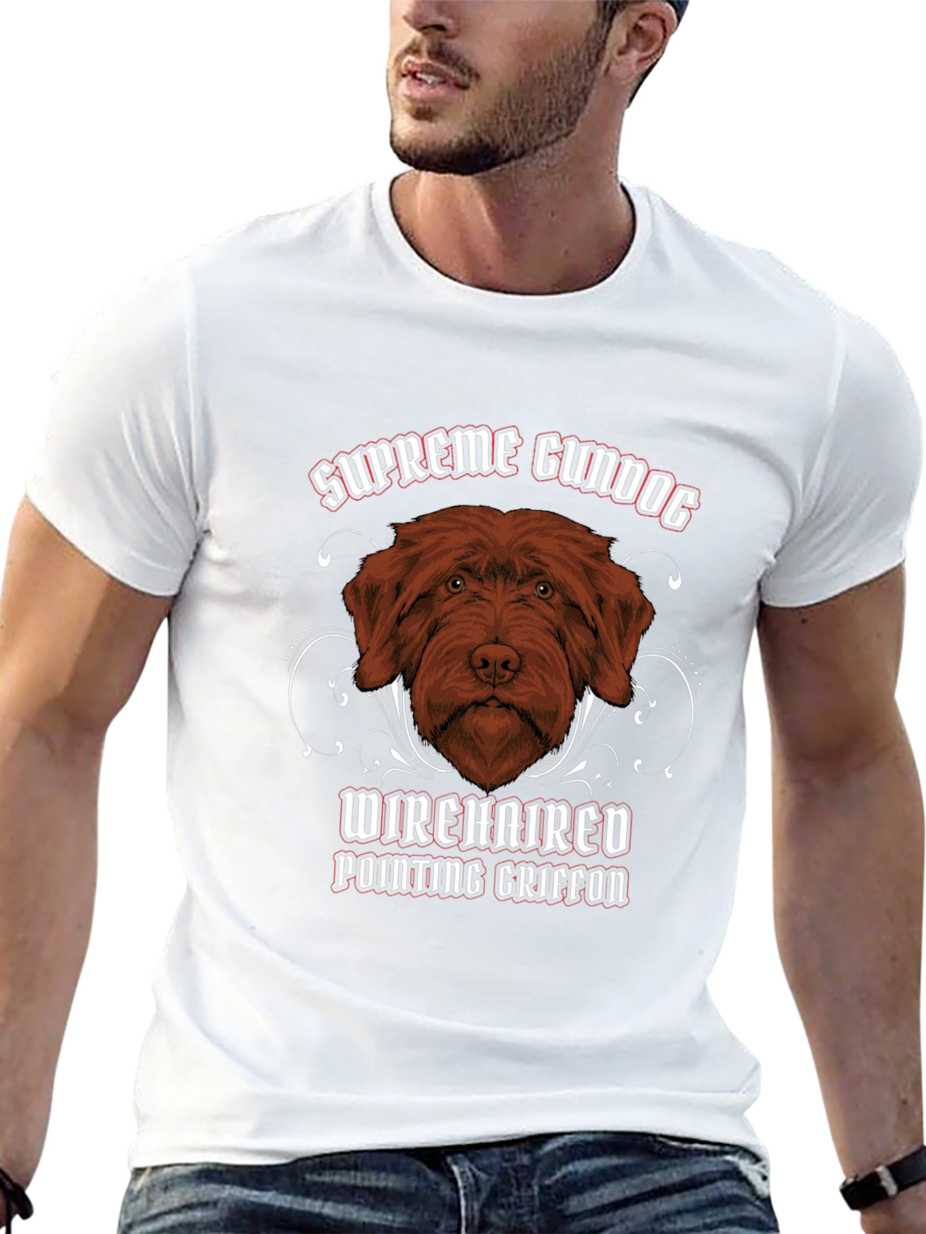 Black Supreme Gundog Wirehaired Pointing Griffon T-Shirt view 13
