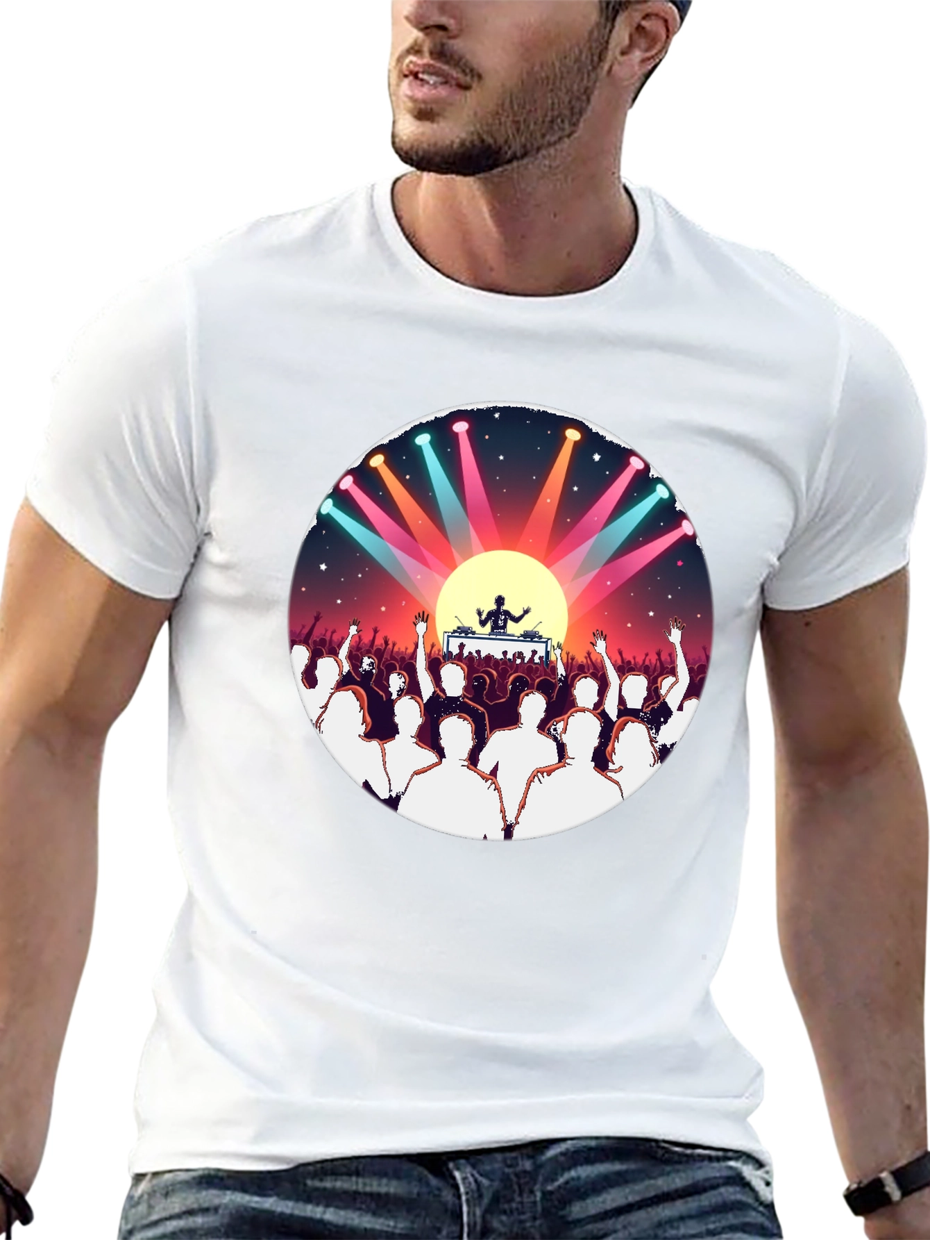 Black DJ Party Graphic T-Shirt view 13