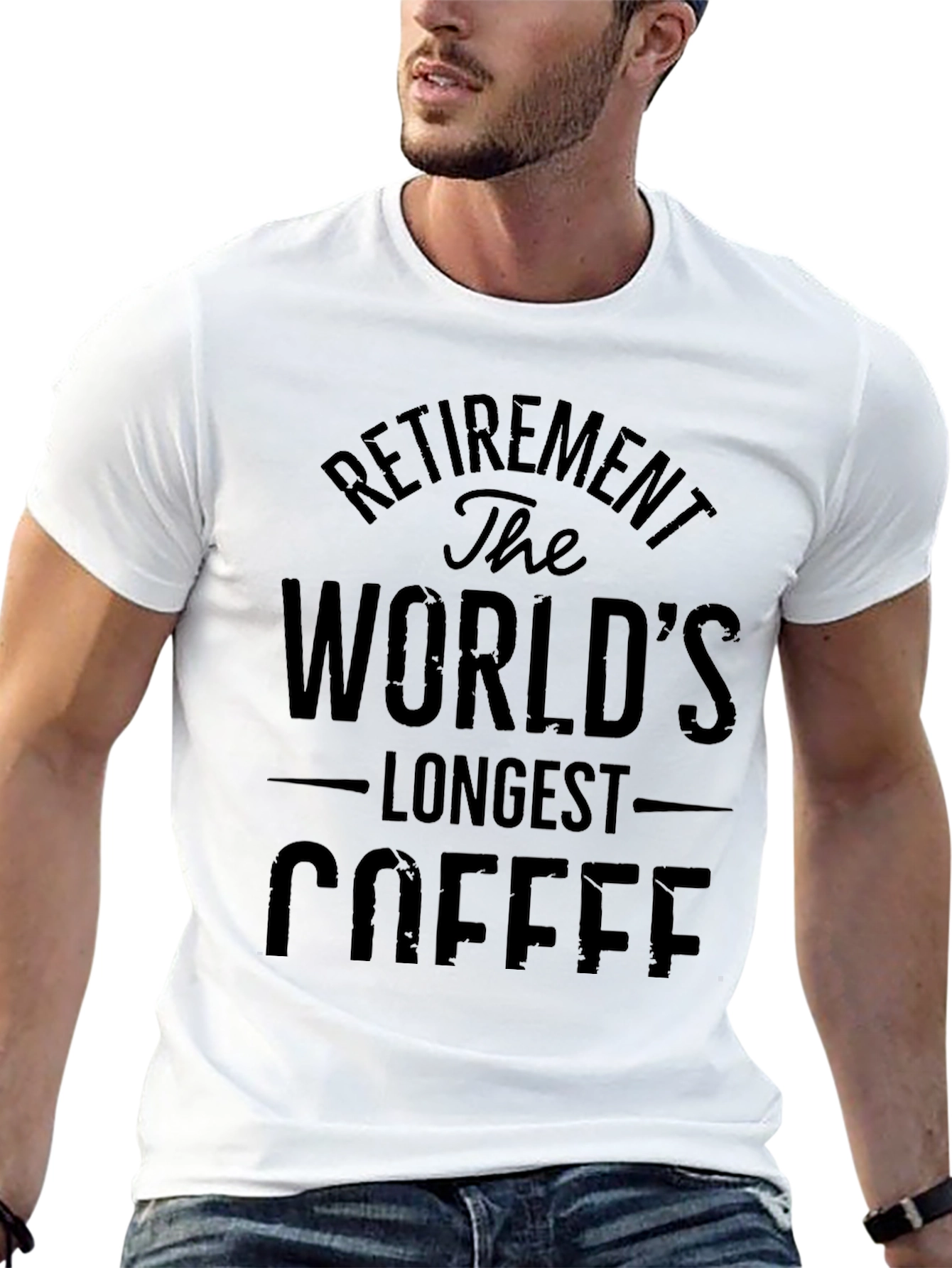 Black Retirement Coffee T-Shirt - The World's Longest view 13