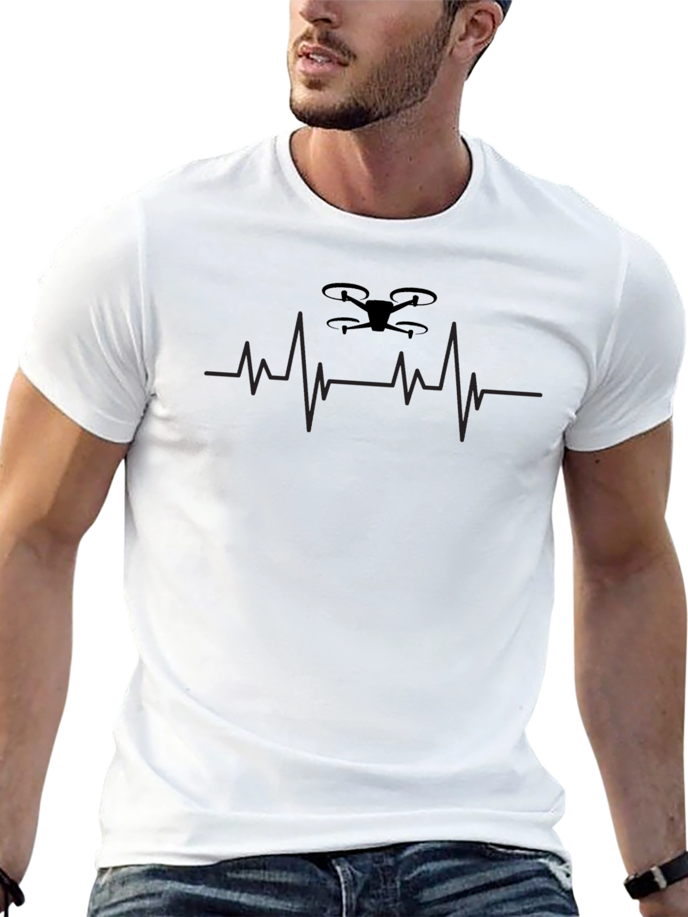 Drone Heartbeat Graphic Tee - Fly High! - 13