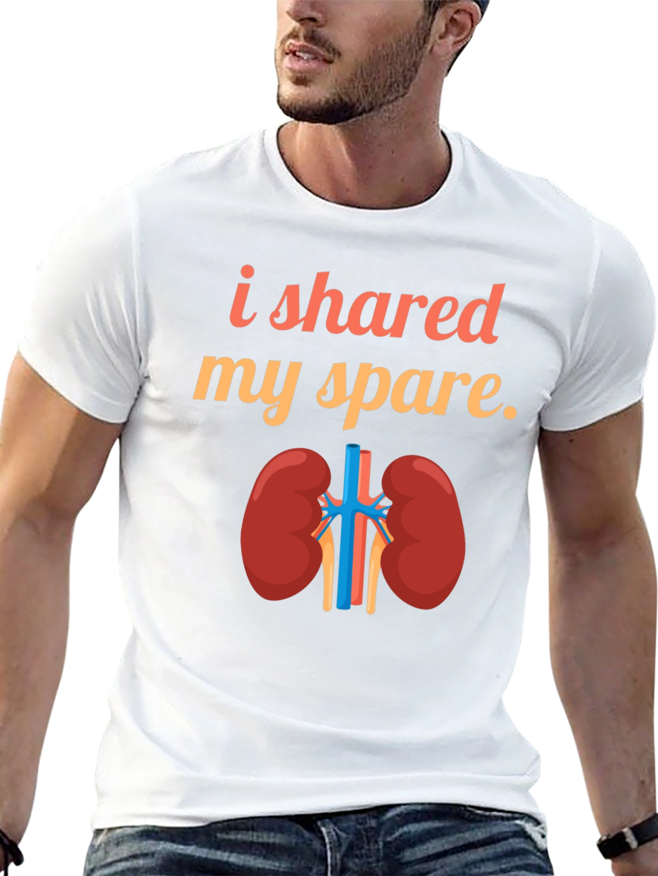 Black Kidney Donor T-Shirt - I Shared My Spare view 13