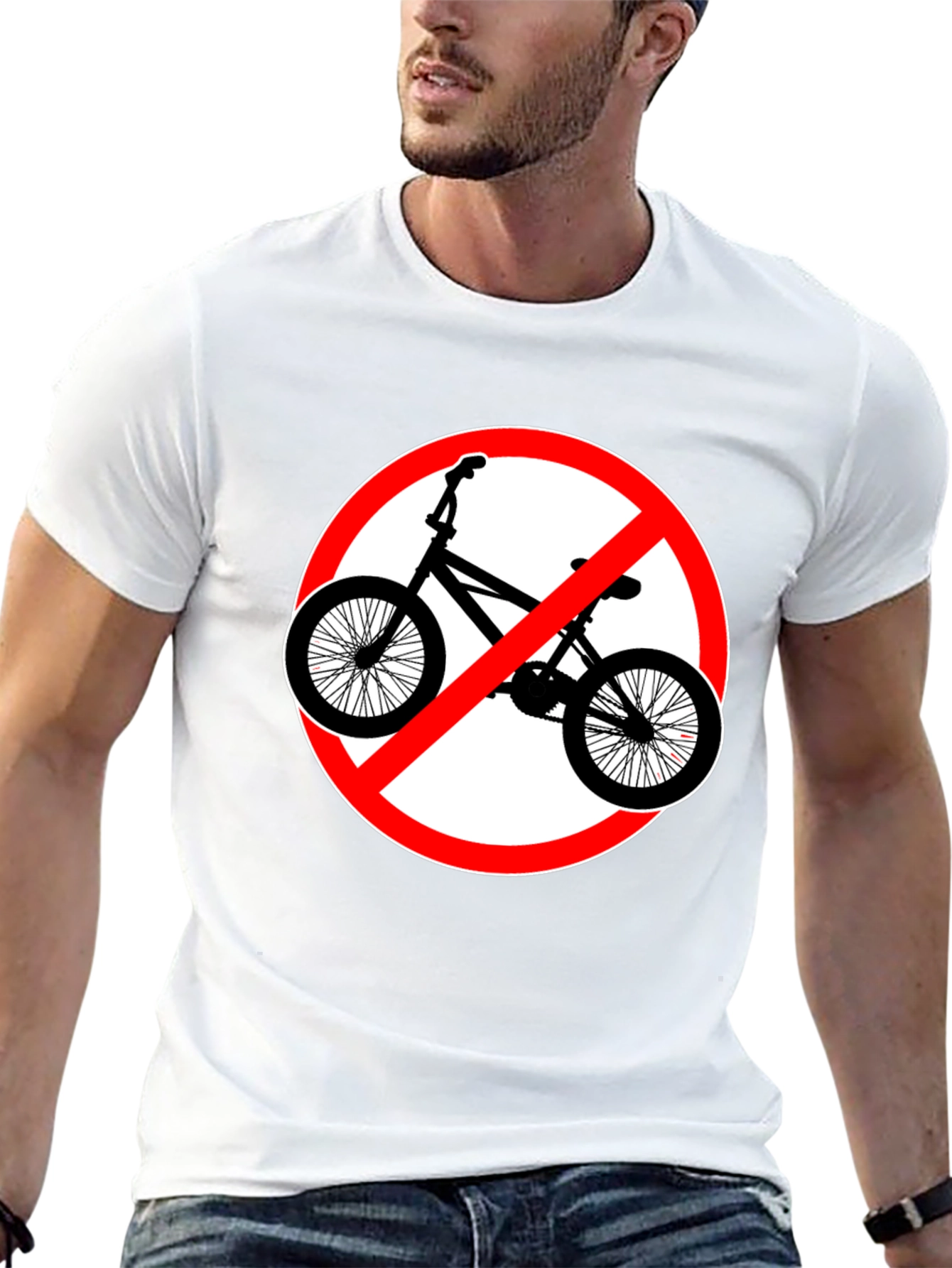 Black No Bikes Allowed Graphic Tee view 13