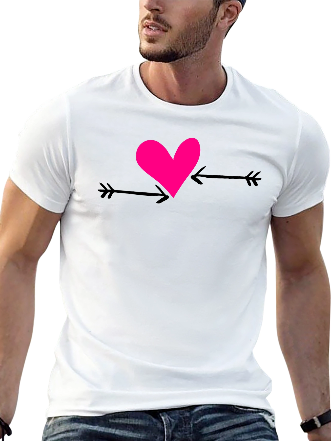 Black Heart Arrow Graphic Tee - Cupid's Love view 13