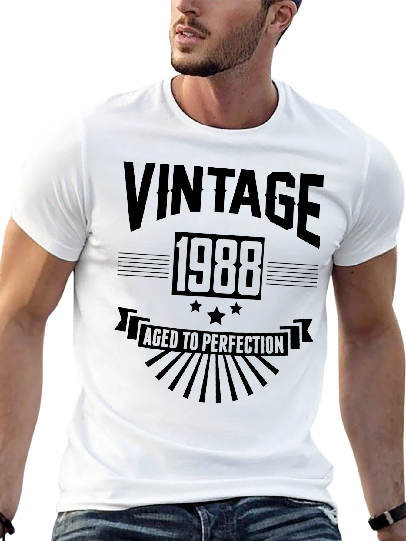 Black Vintage 1988 Aged to Perfection T-Shirt view 13