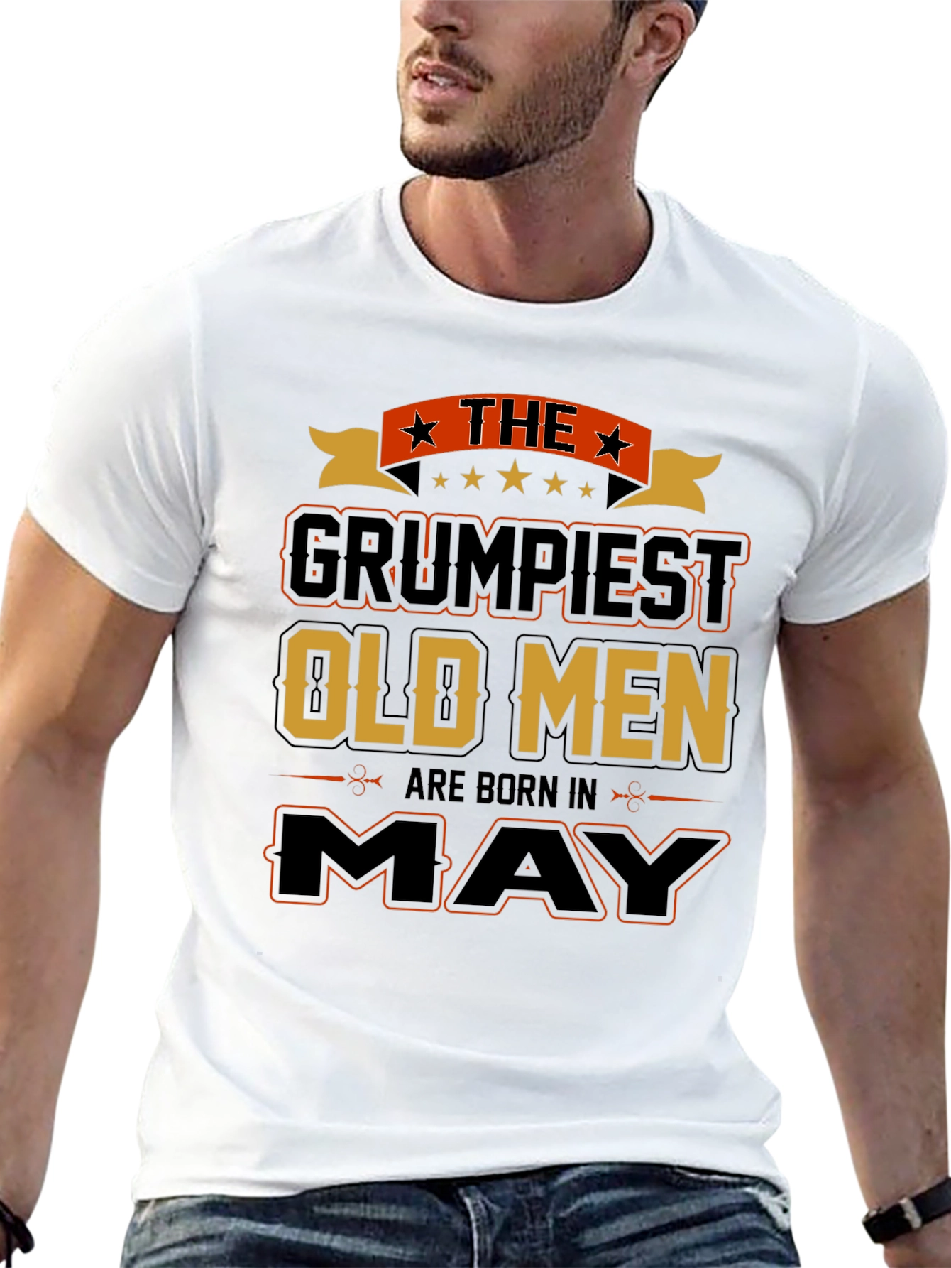 Black Grumpiest Old Men Born In May T-Shirt view 13