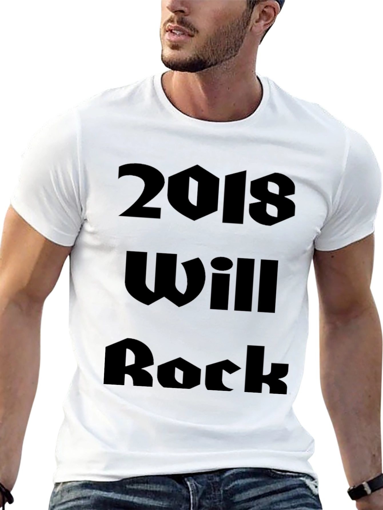 Black 2018 Will Rock Graphic T-Shirt - Black view 13