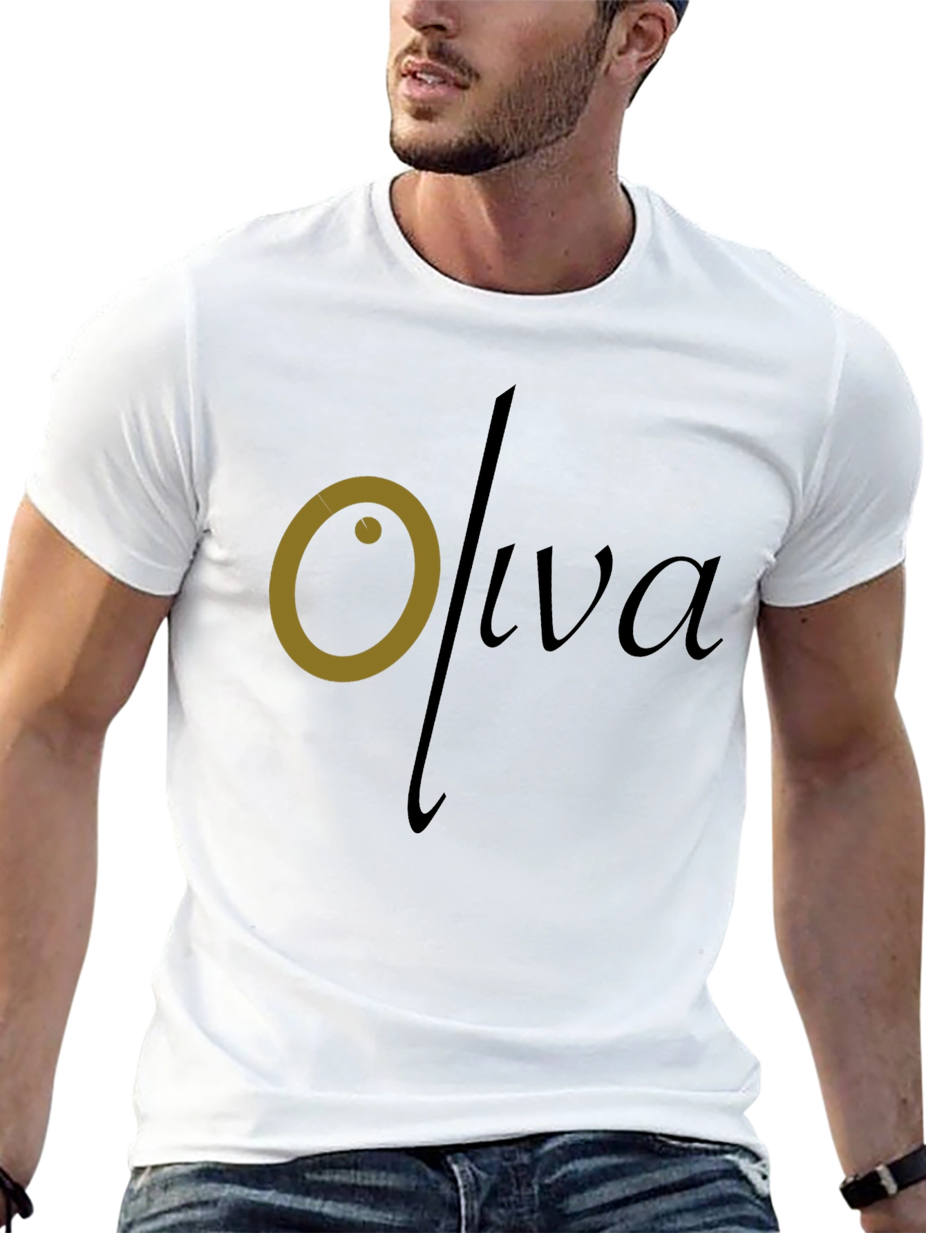 Black Oliva Graphic Tee - Stylish & Comfortable Black T-Shirt view 13