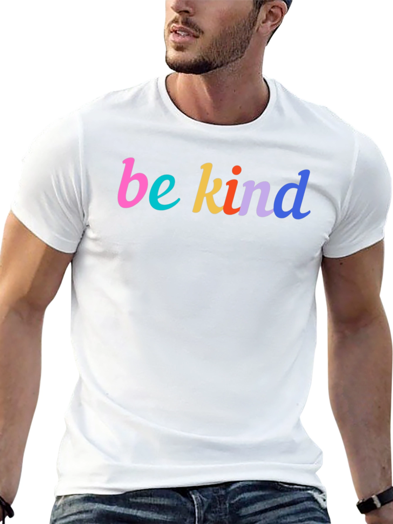 Black Be Kind Colorful Graphic Tee - Stylish Unisex T-Shirt view 13