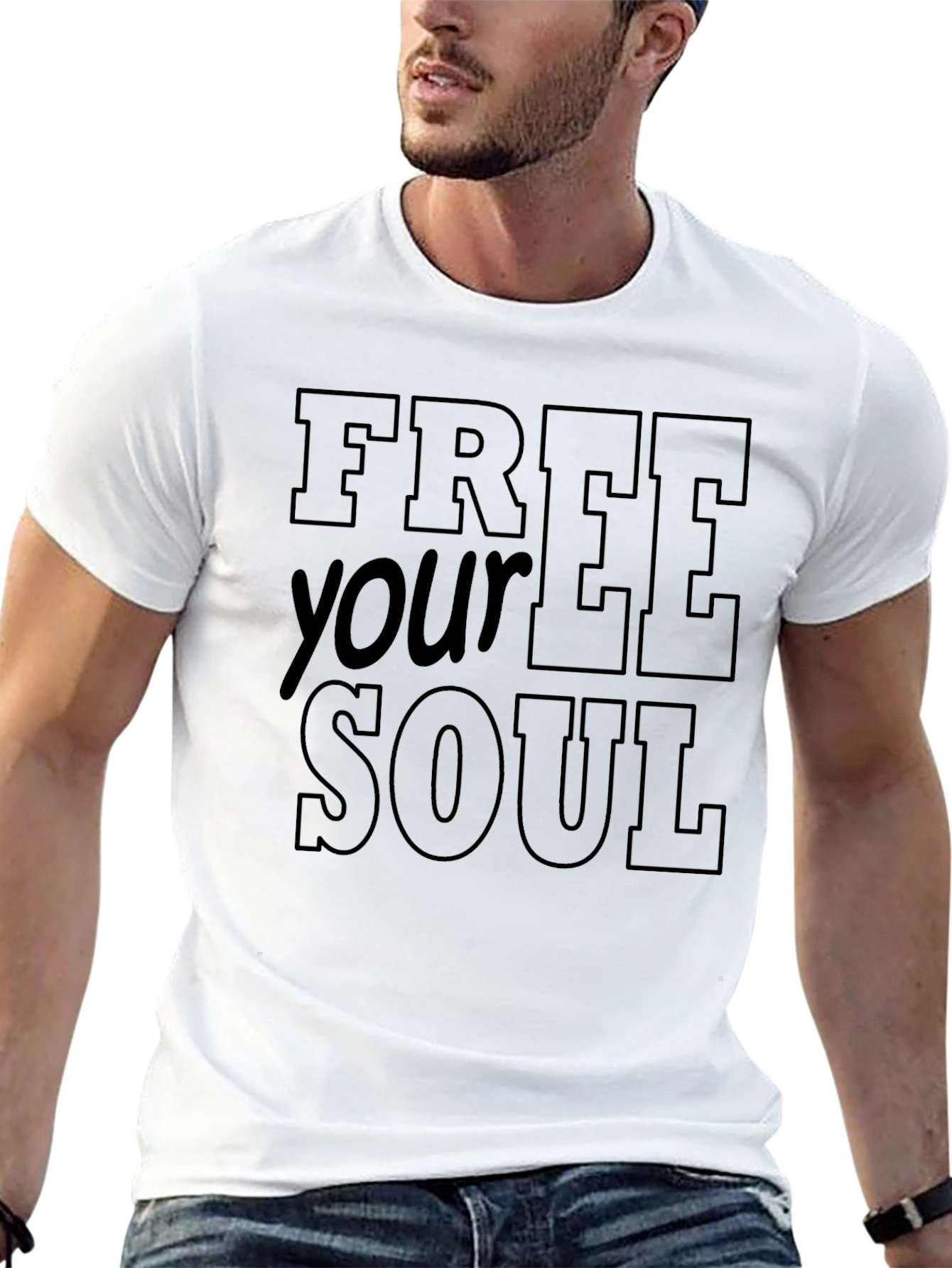 Black Free Your Soul Graphic T-Shirt view 13