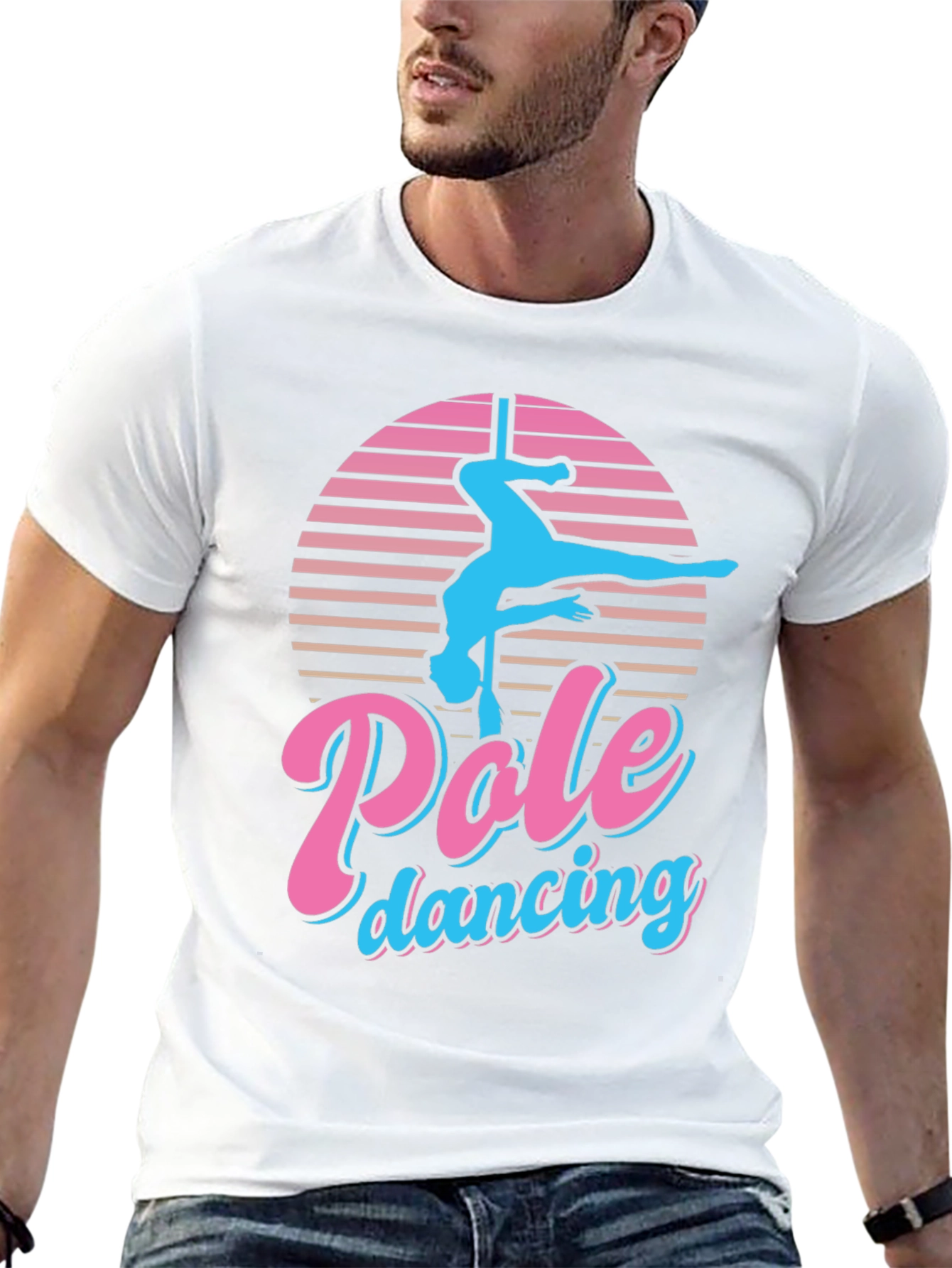 Black Retro Pole Dancing Graphic T-Shirt view 13