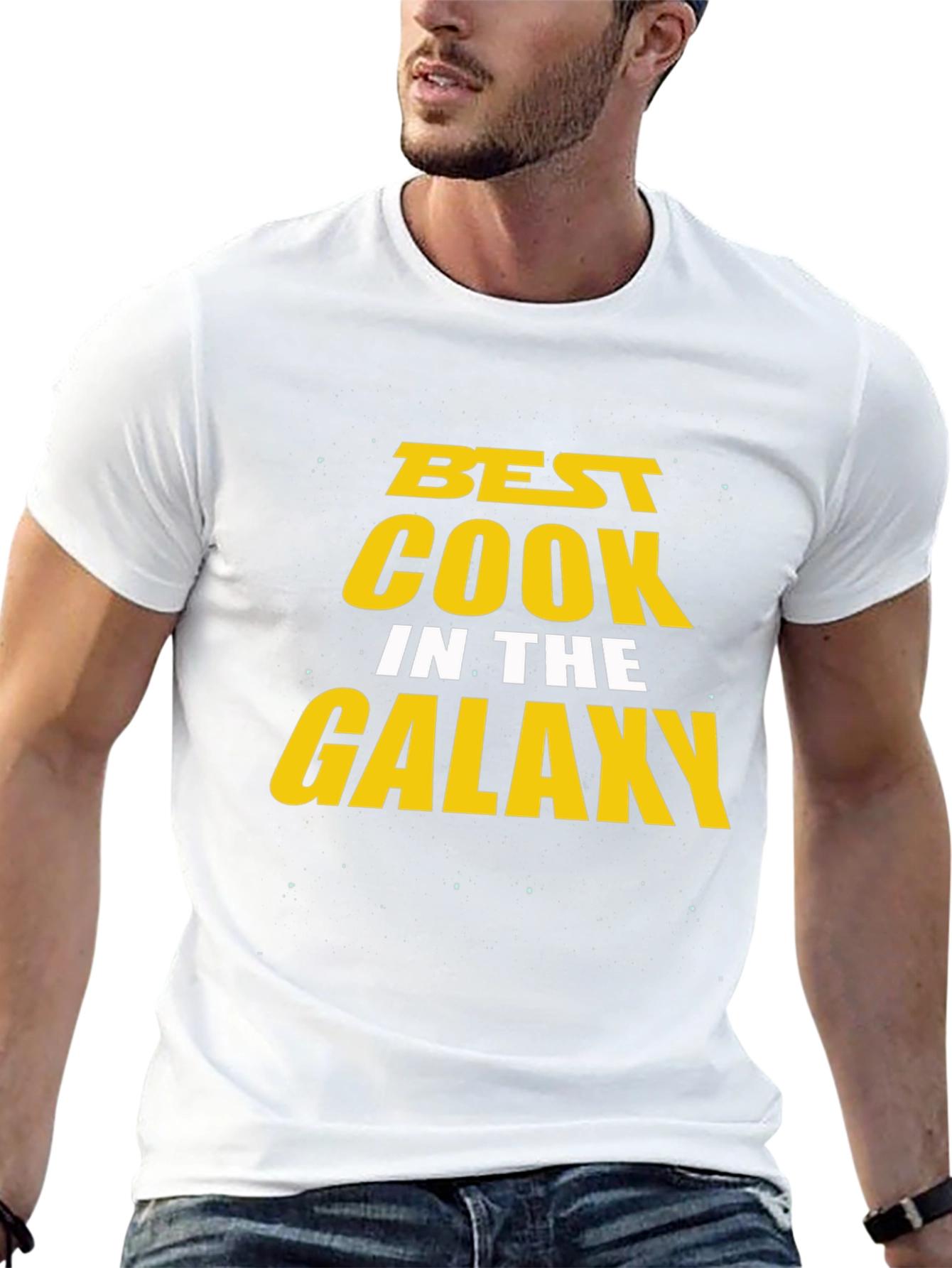 Black Best Cook in the Galaxy Graphic T-Shirt view 13