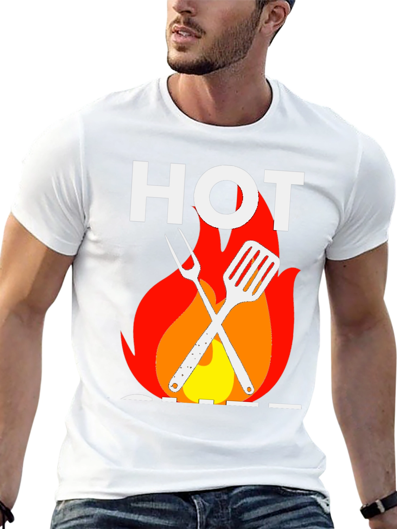 Hot Chef Graphic T-Shirt - Grill Master Tee - 13