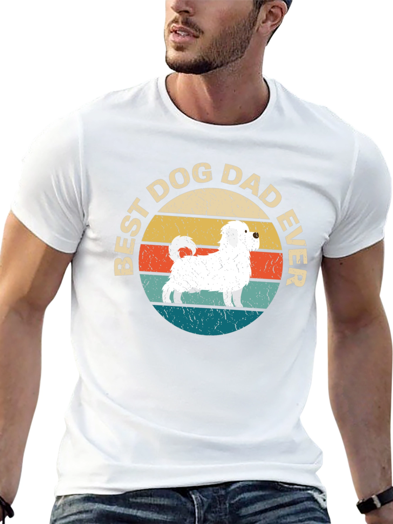 Best Dog Dad Ever T-Shirt - Cute Dog Graphic Tee - 13