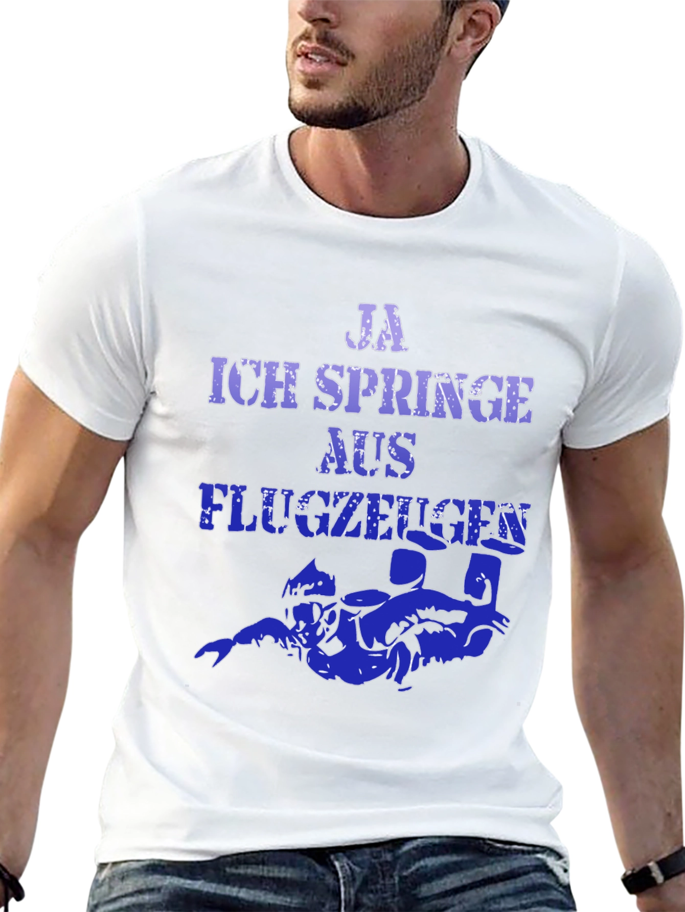 Black Ja Ich Springe Aus Flugzeugen T-Shirt - Skydiving Shirt view 13
