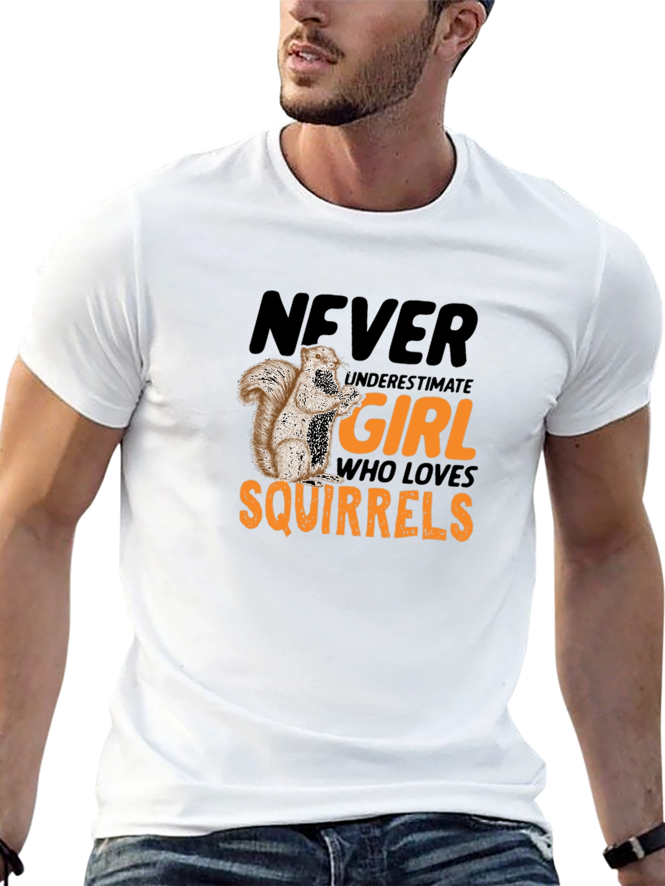 Black Never Underestimate Girl Who Loves Squirrels T-Shirt view 13