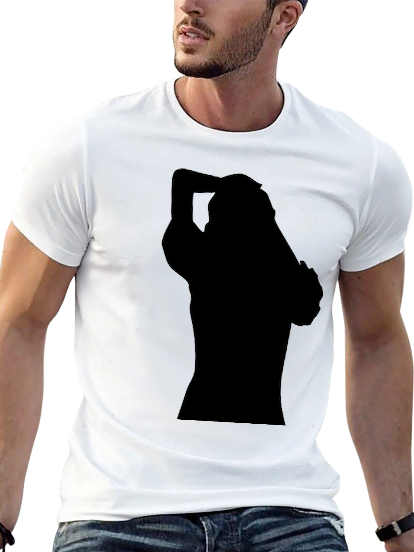 Black Black Silhouette Graphic T-Shirt view 13
