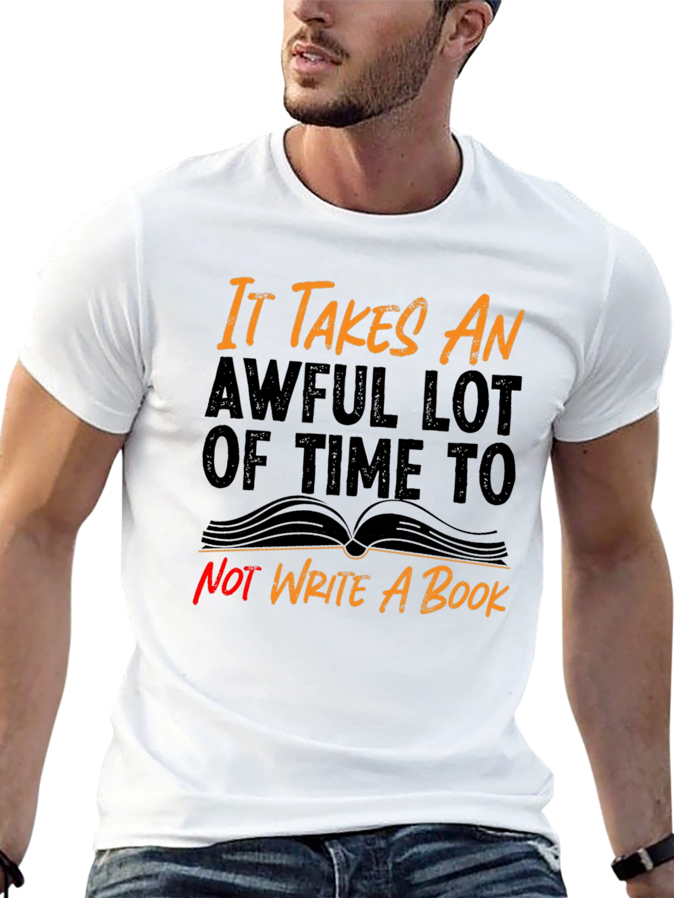 Black Funny Writer's Block T-Shirt view 13