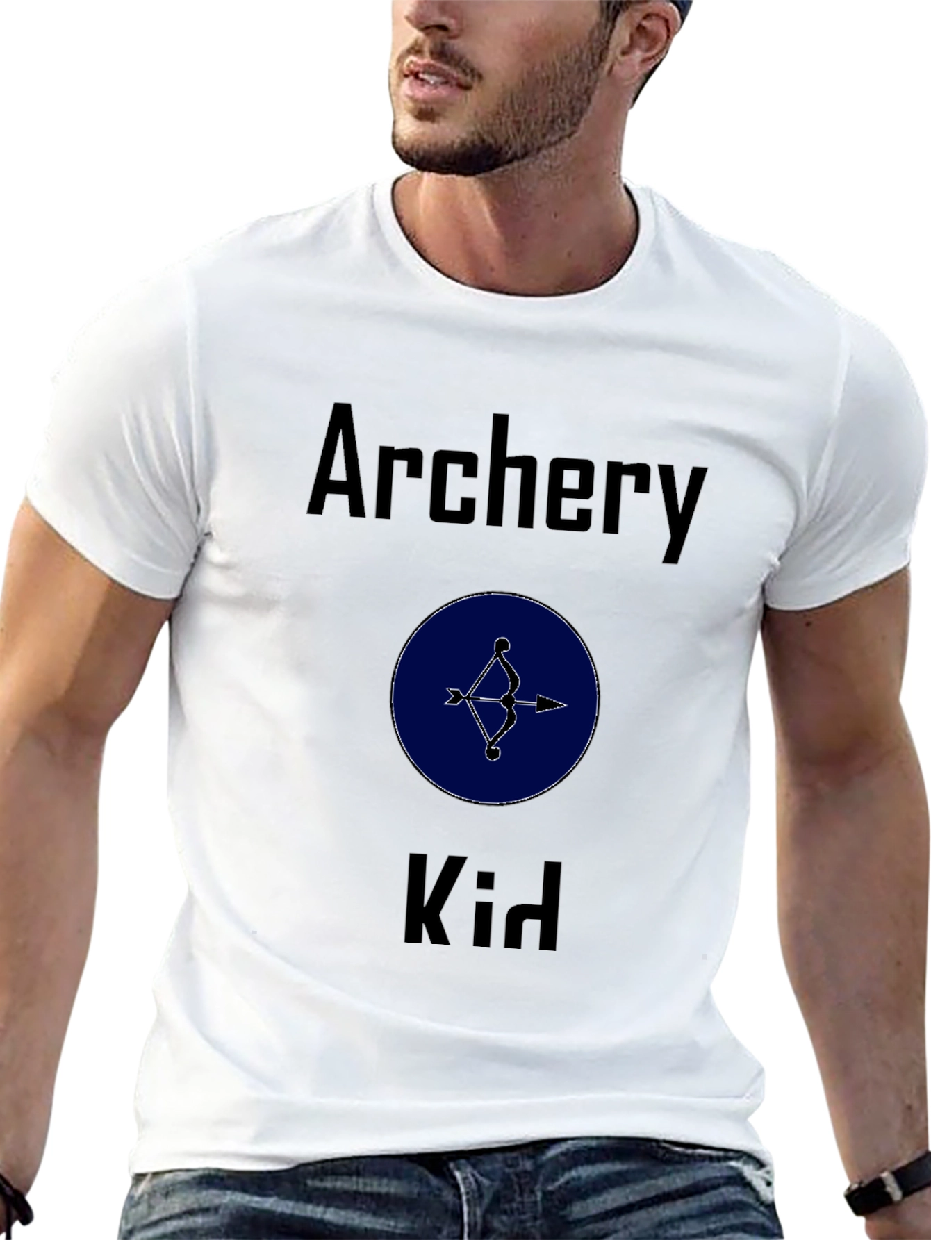Black Archery Kid T-Shirt: Bow & Arrow Design view 13